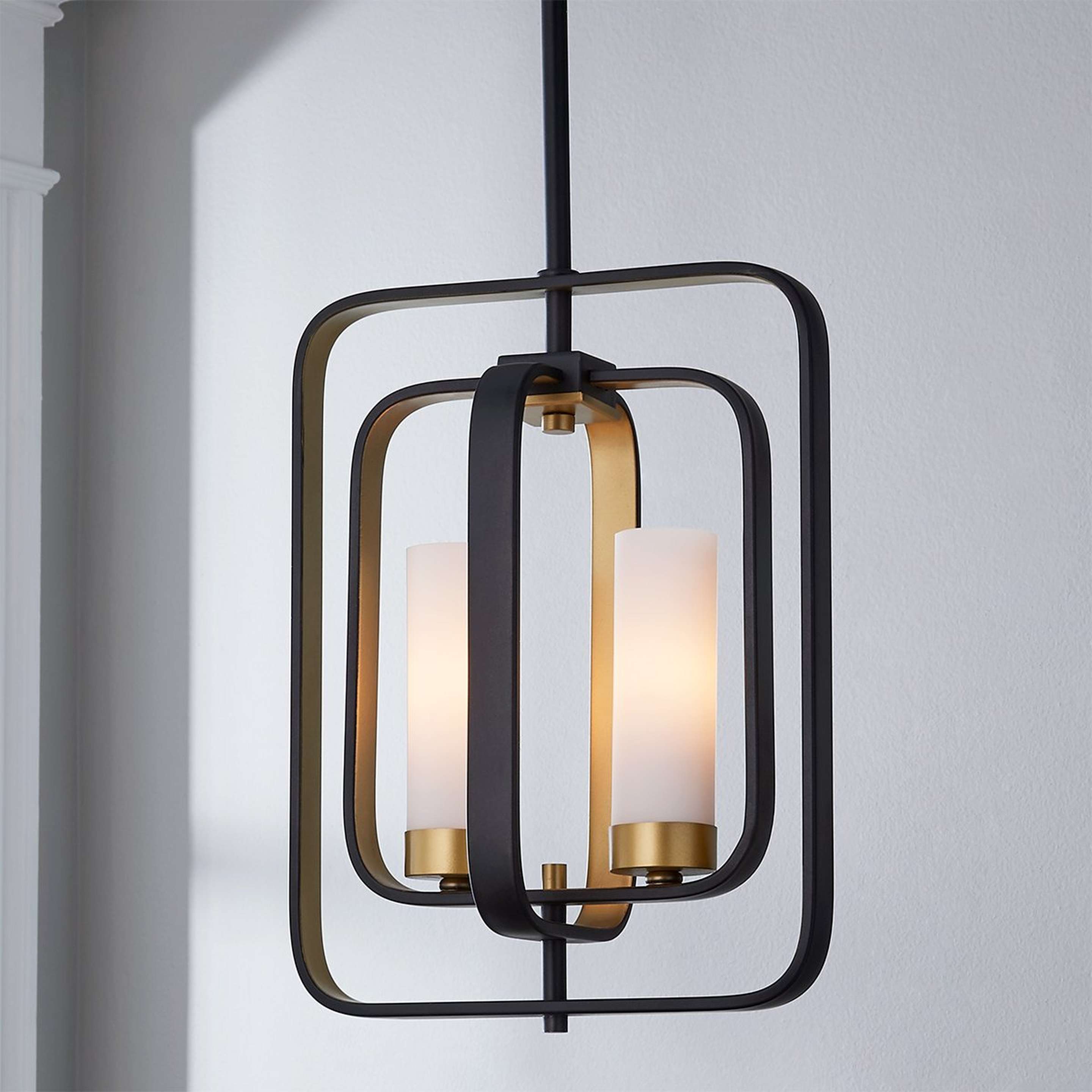 A Soho Loft Convertible Lantern with Bronze / Gold color