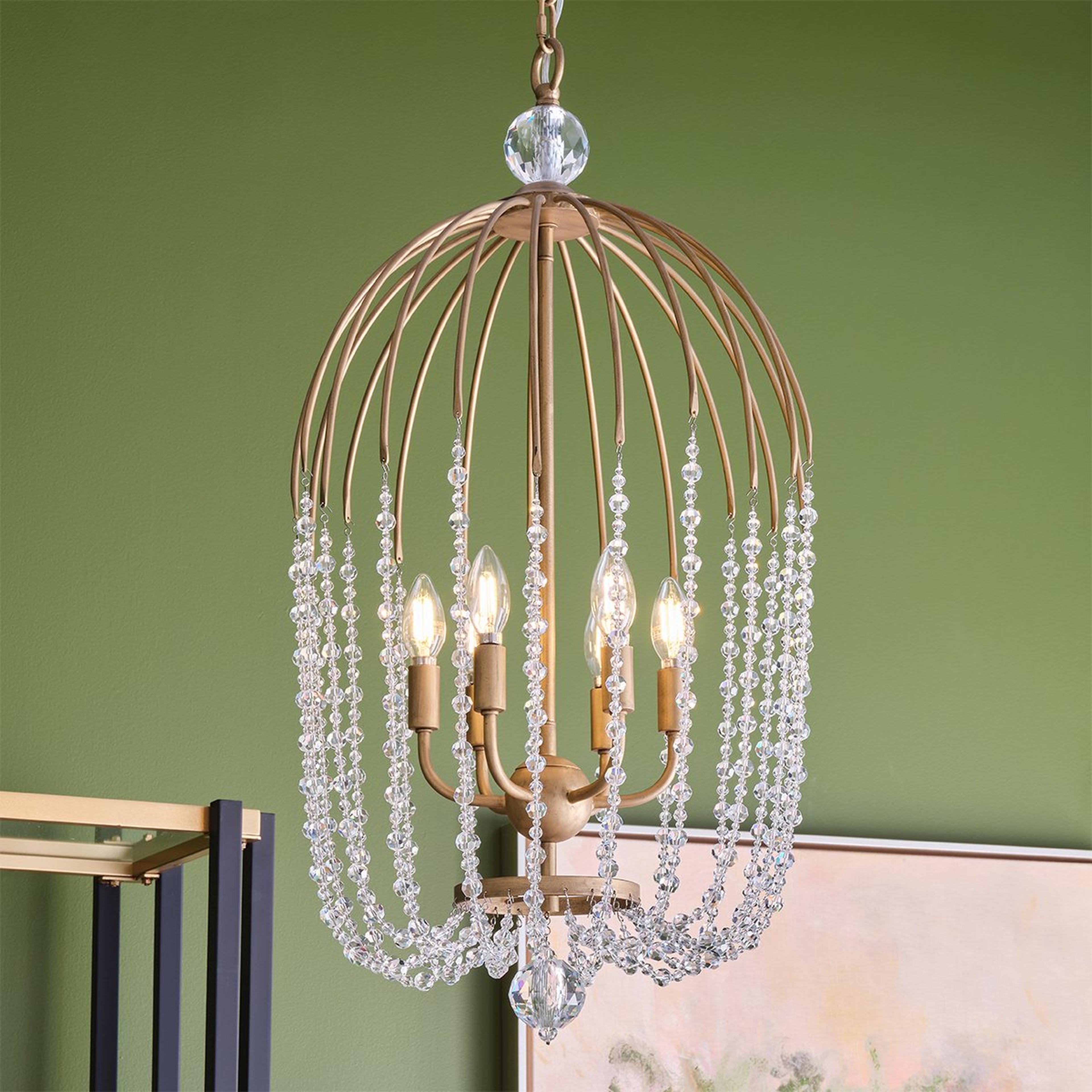 A Crystal Cage Lantern - 6 Light with undefined color