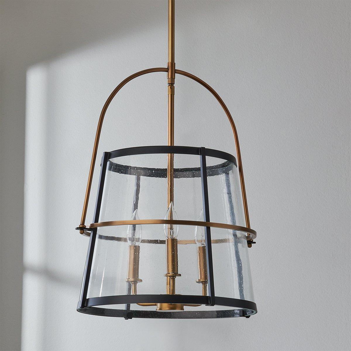 Mid-Century Seeded Glass Lantern | Shades of Light
