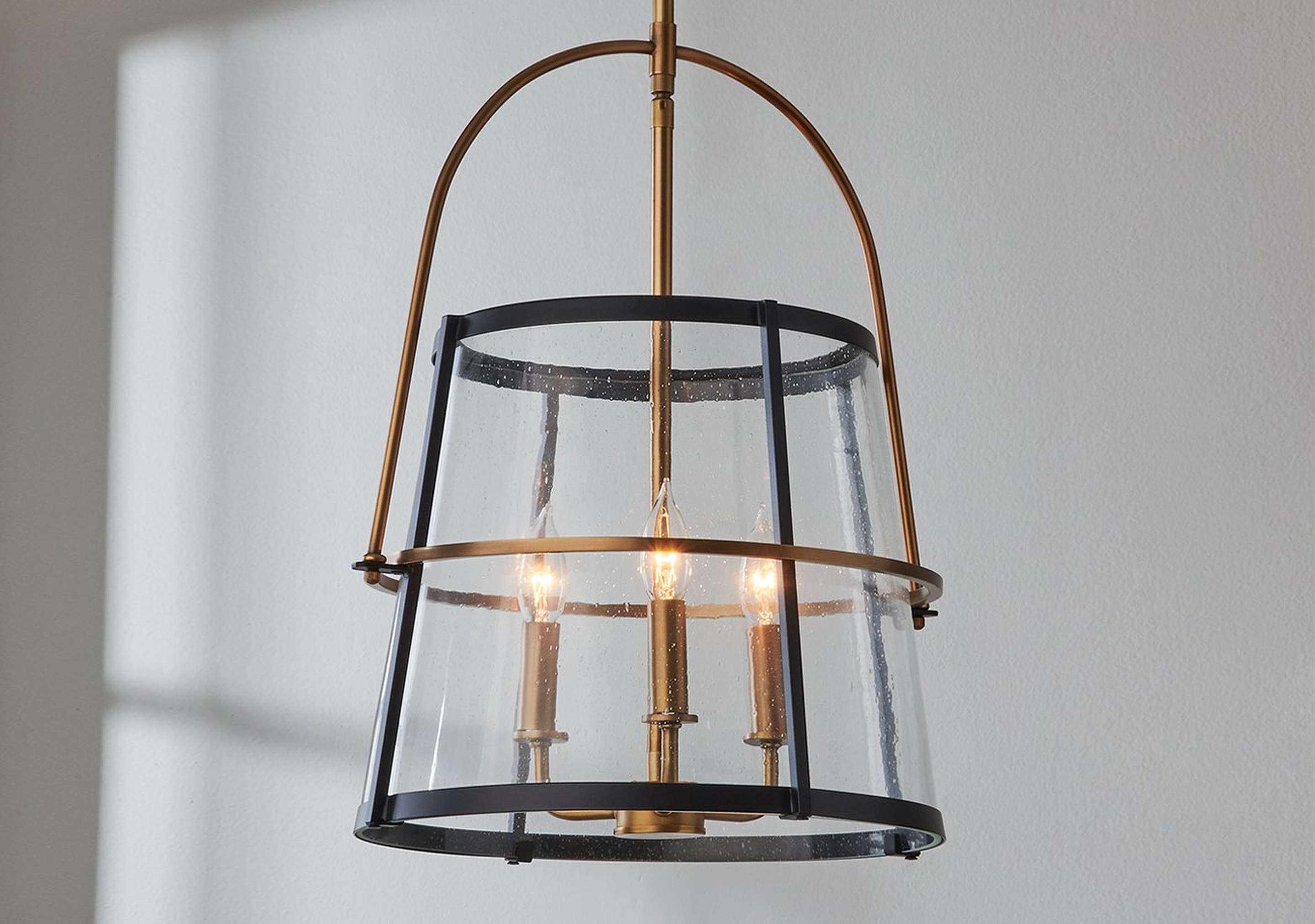 Mid-Century Seeded Glass Lantern