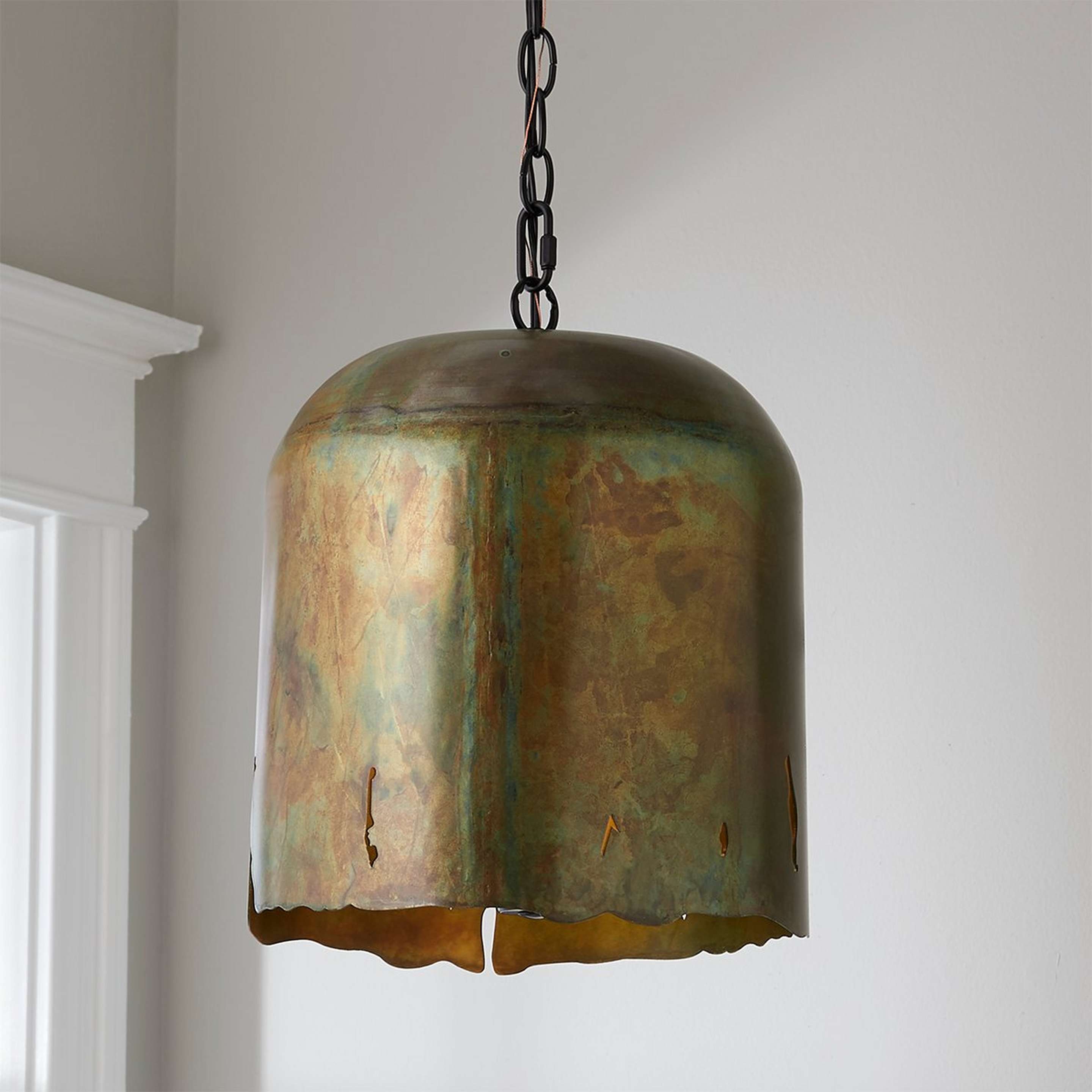 A Vintage Verdigris Lantern with Black / Verdigris color