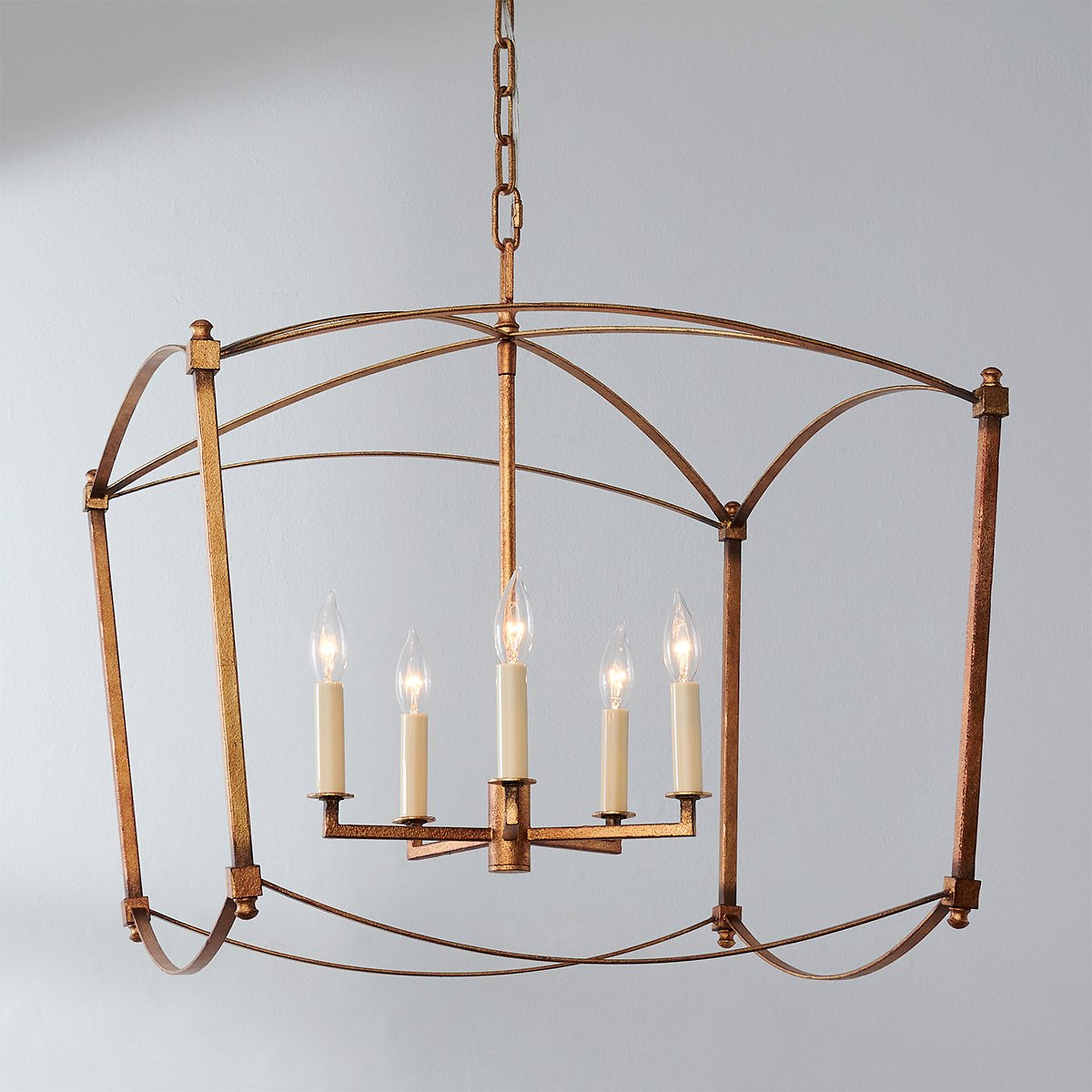 Traditional Beaux Square Lantern - 5 Light