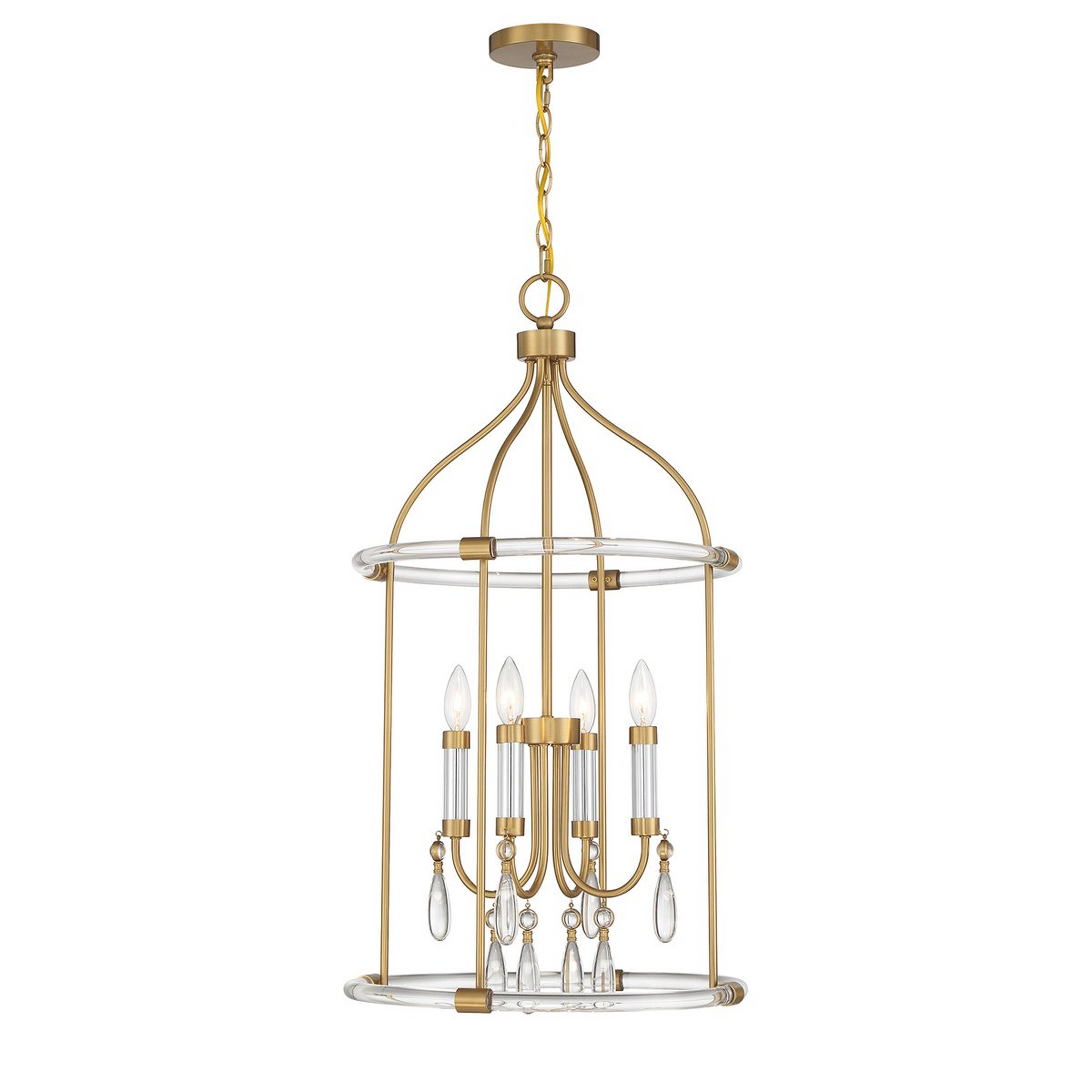 A Emelia Lantern with Brass / Clear Acrylic / Chrome color
