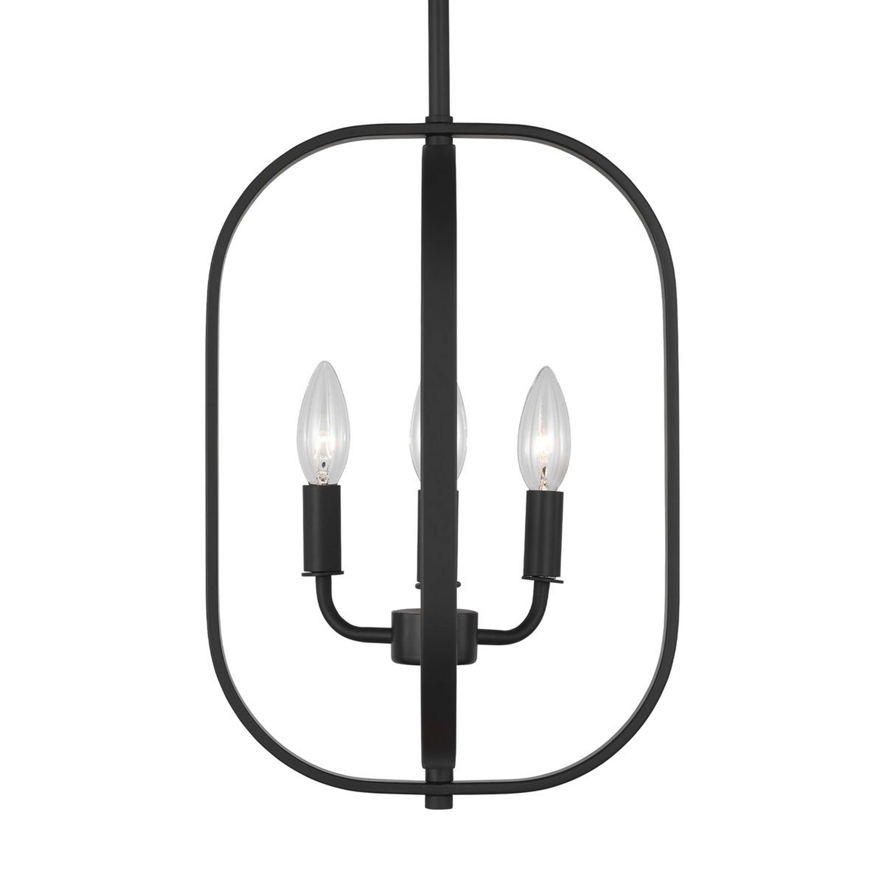 A Mozzafiato Lantern - 3 Light with Black color