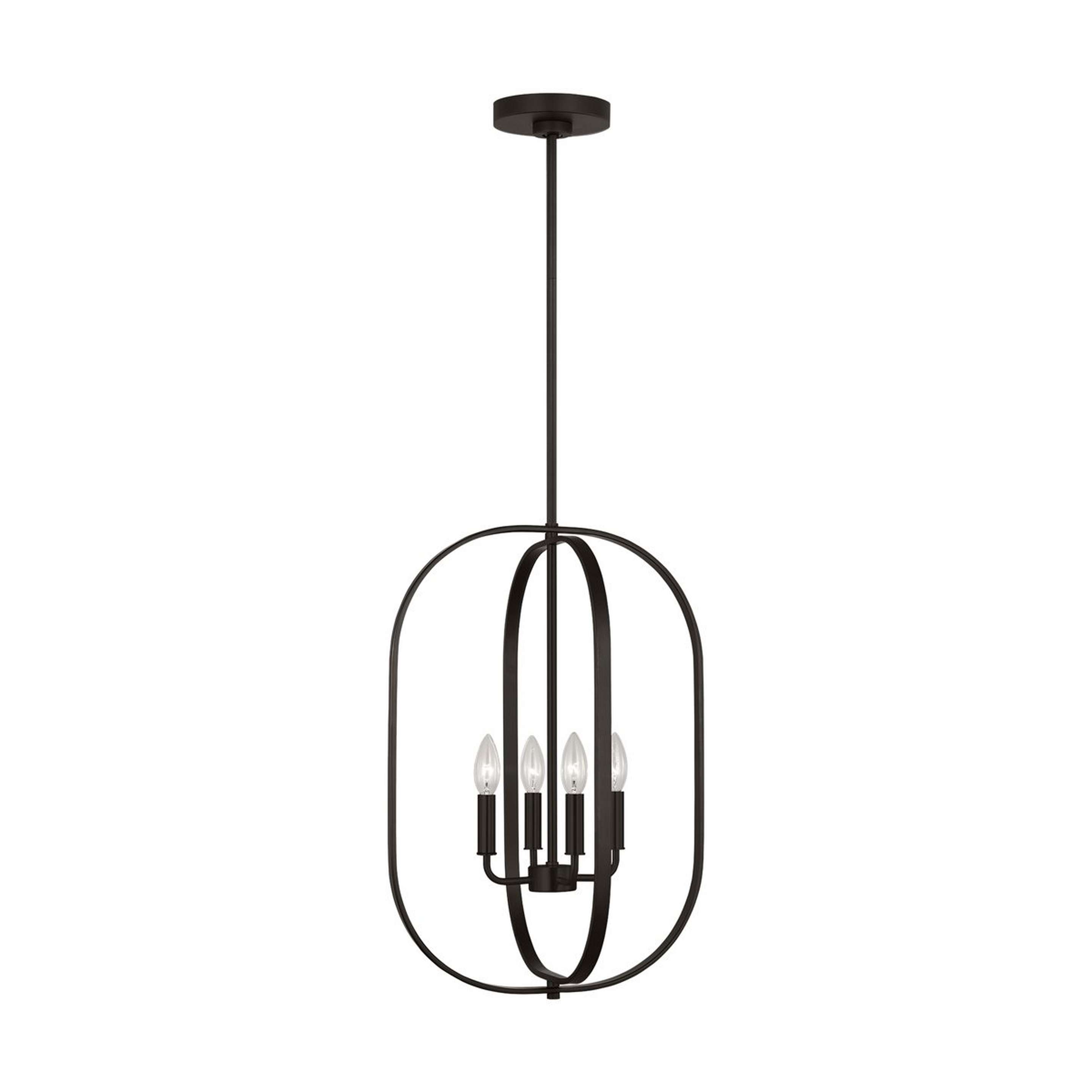A Mozzafiato Lantern - 4 Light with Black color