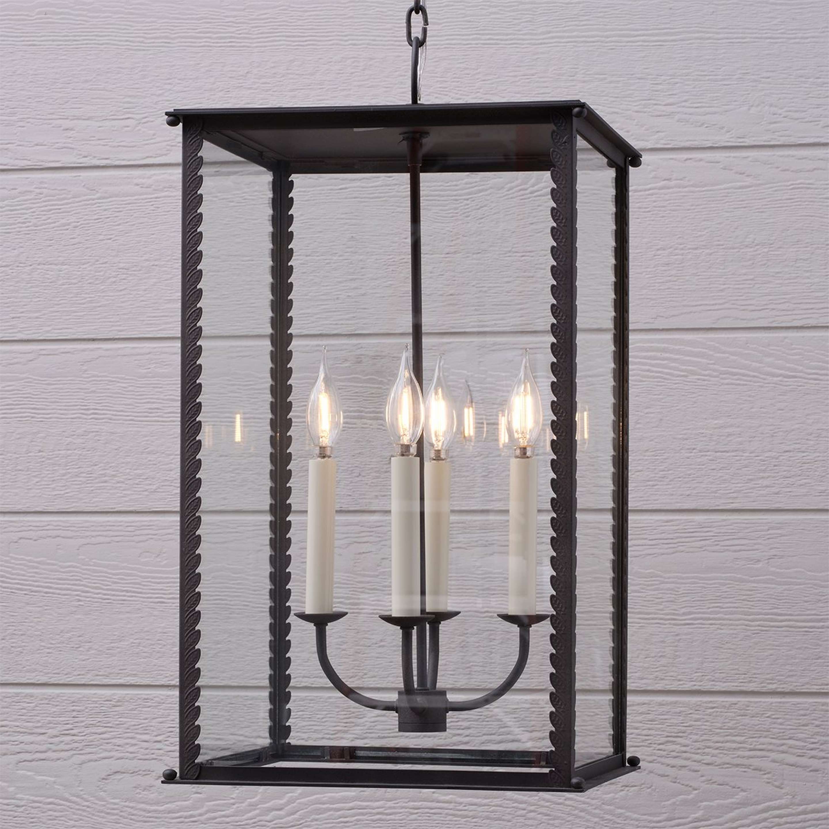 A Liana Outdoor Lantern with French Iron color