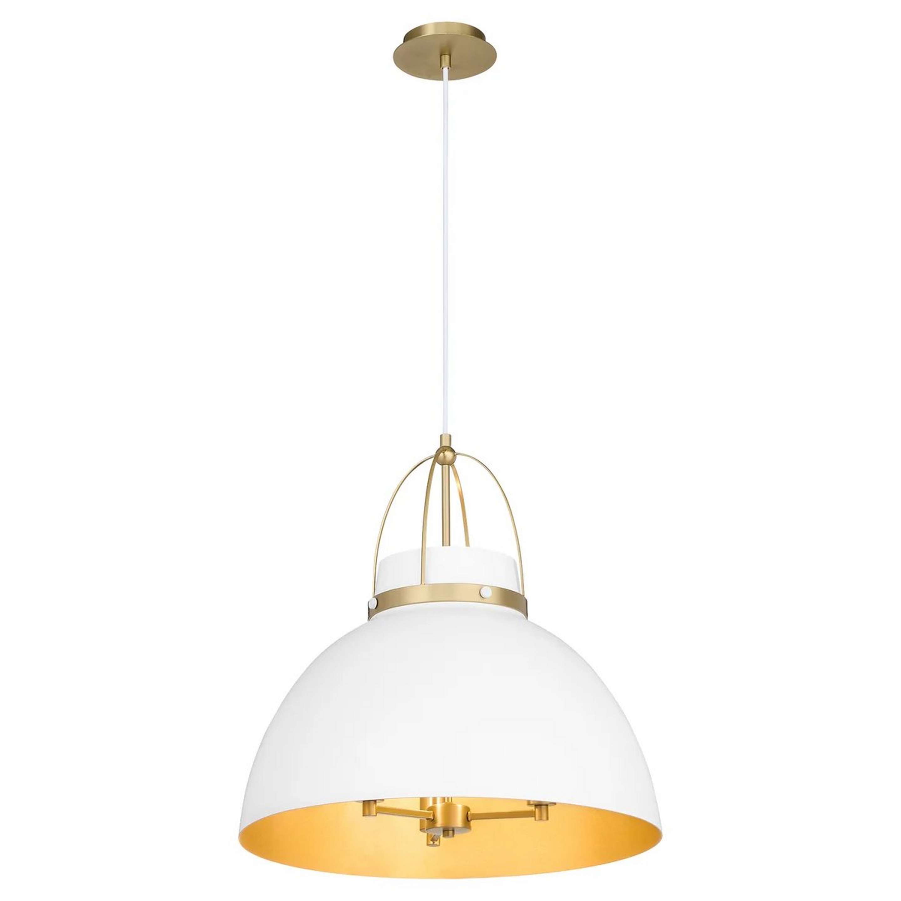 A Ethan Lantern with Aged Brass / White color
