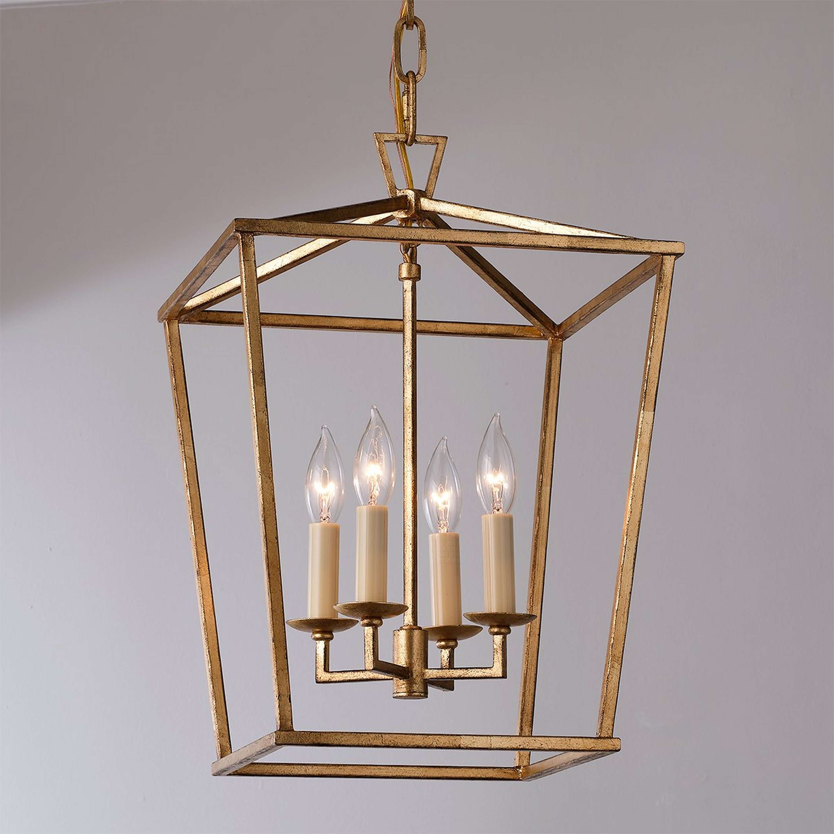 A Kylian Lantern - 4 Light with Gold Leaf color