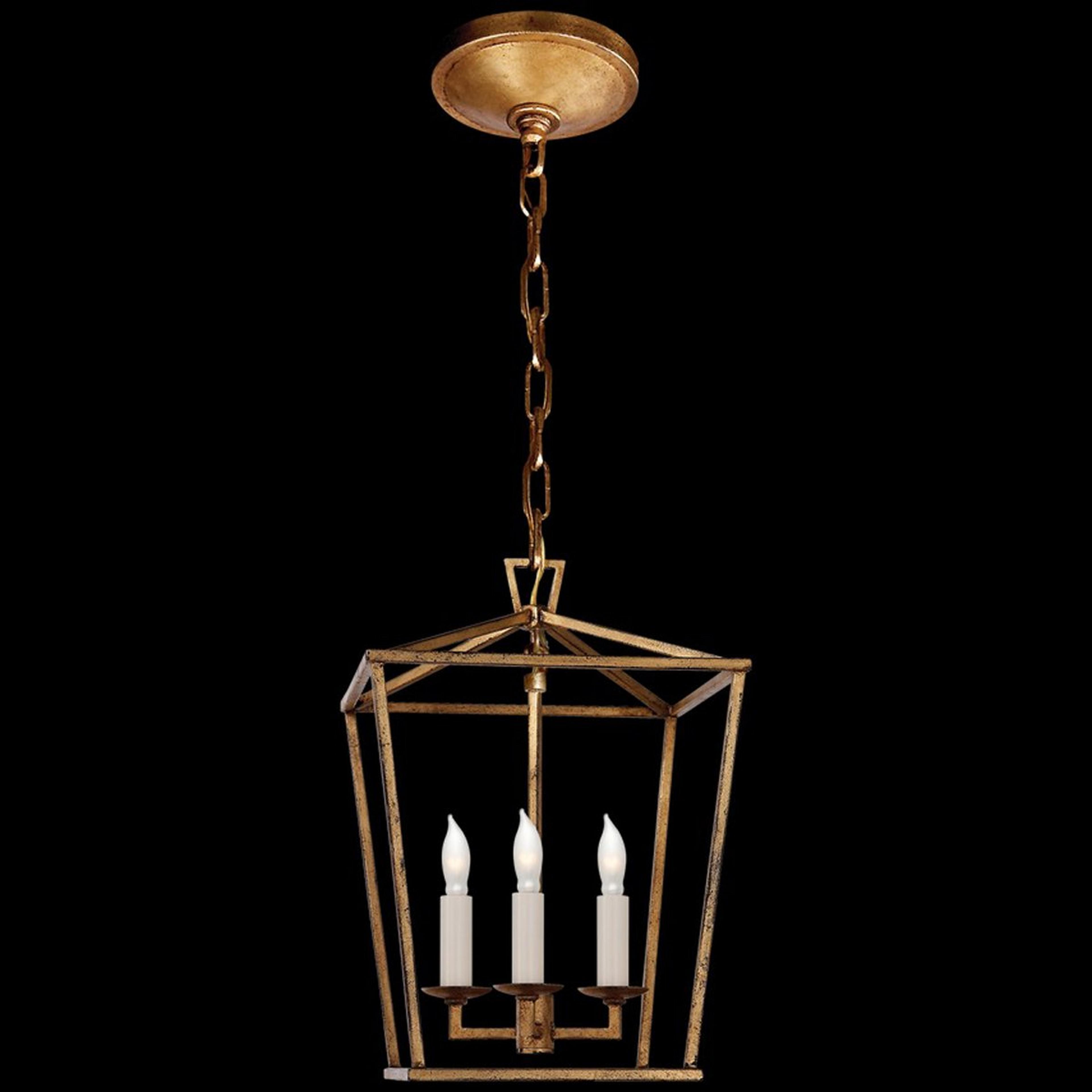 A Kylian Lantern - 3 Light with Gold Leaf color