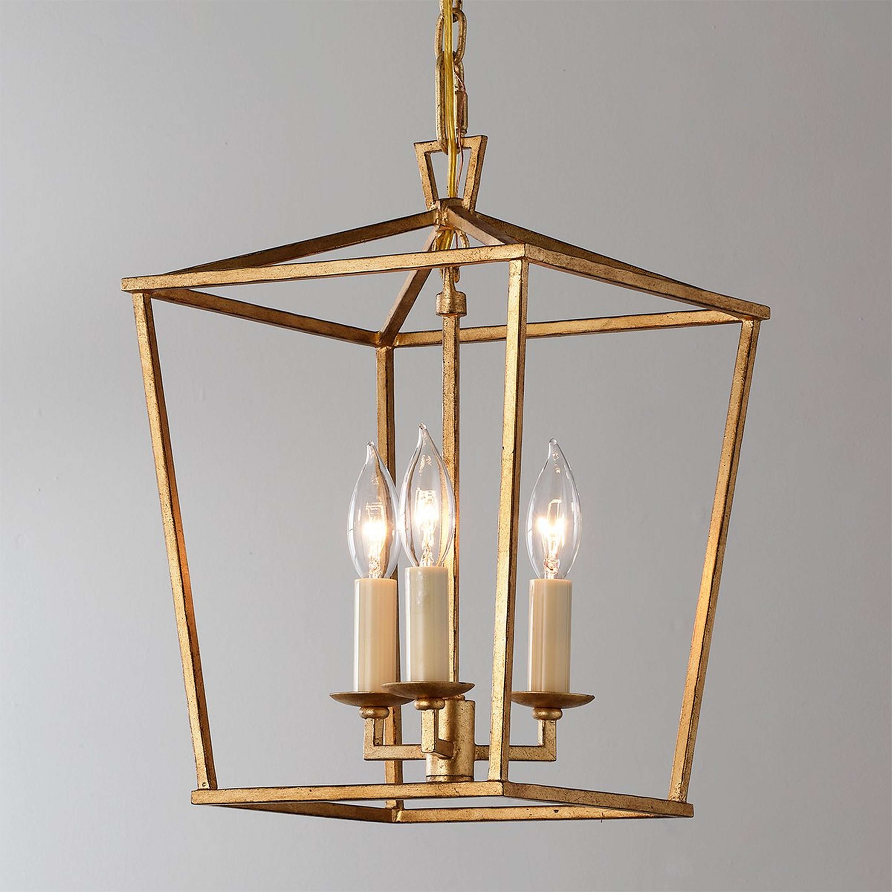 A Kylian Lantern - 3 Light with Gold Leaf color