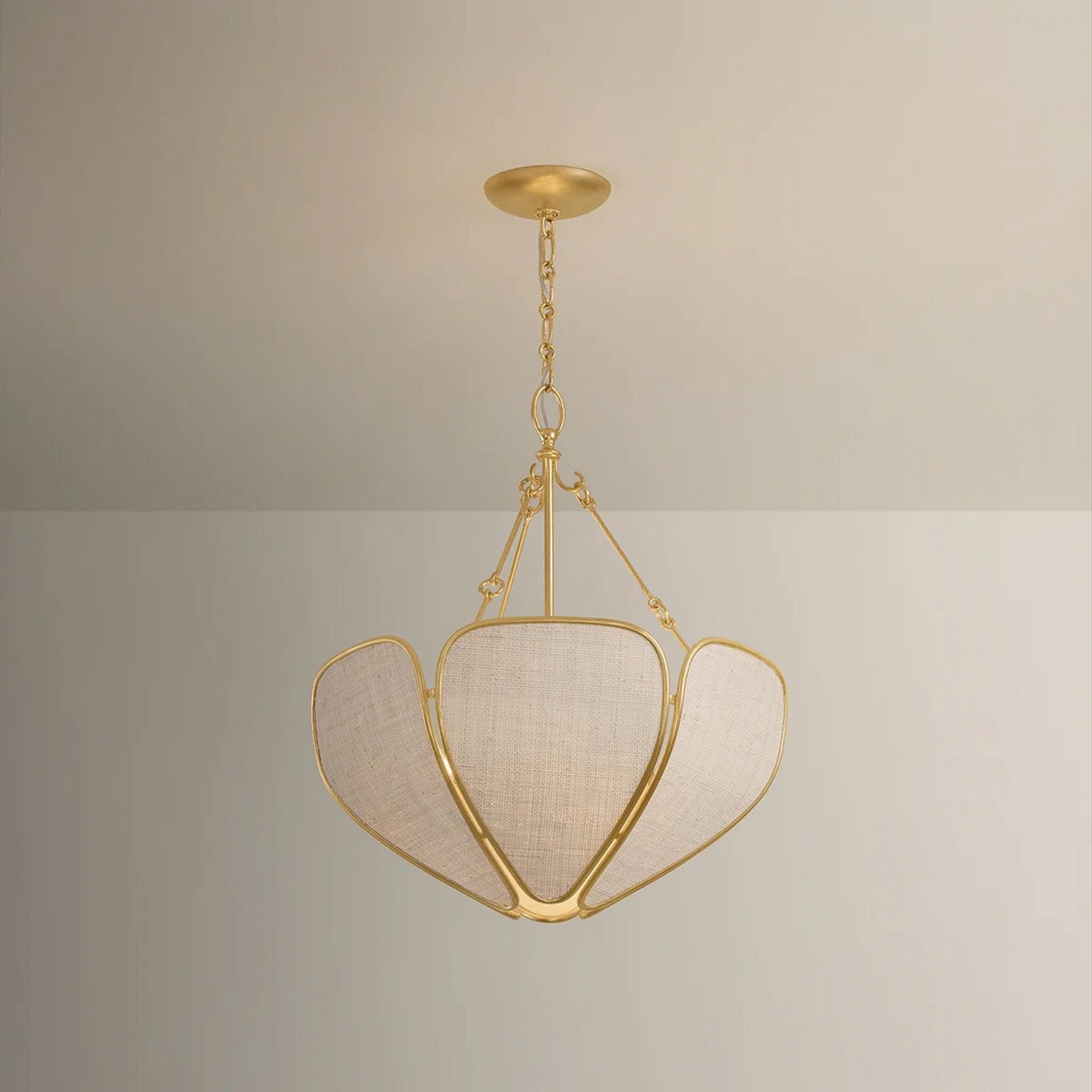 A Ceto Lantern with Vintage Gold Leaf / Natural Saguran color