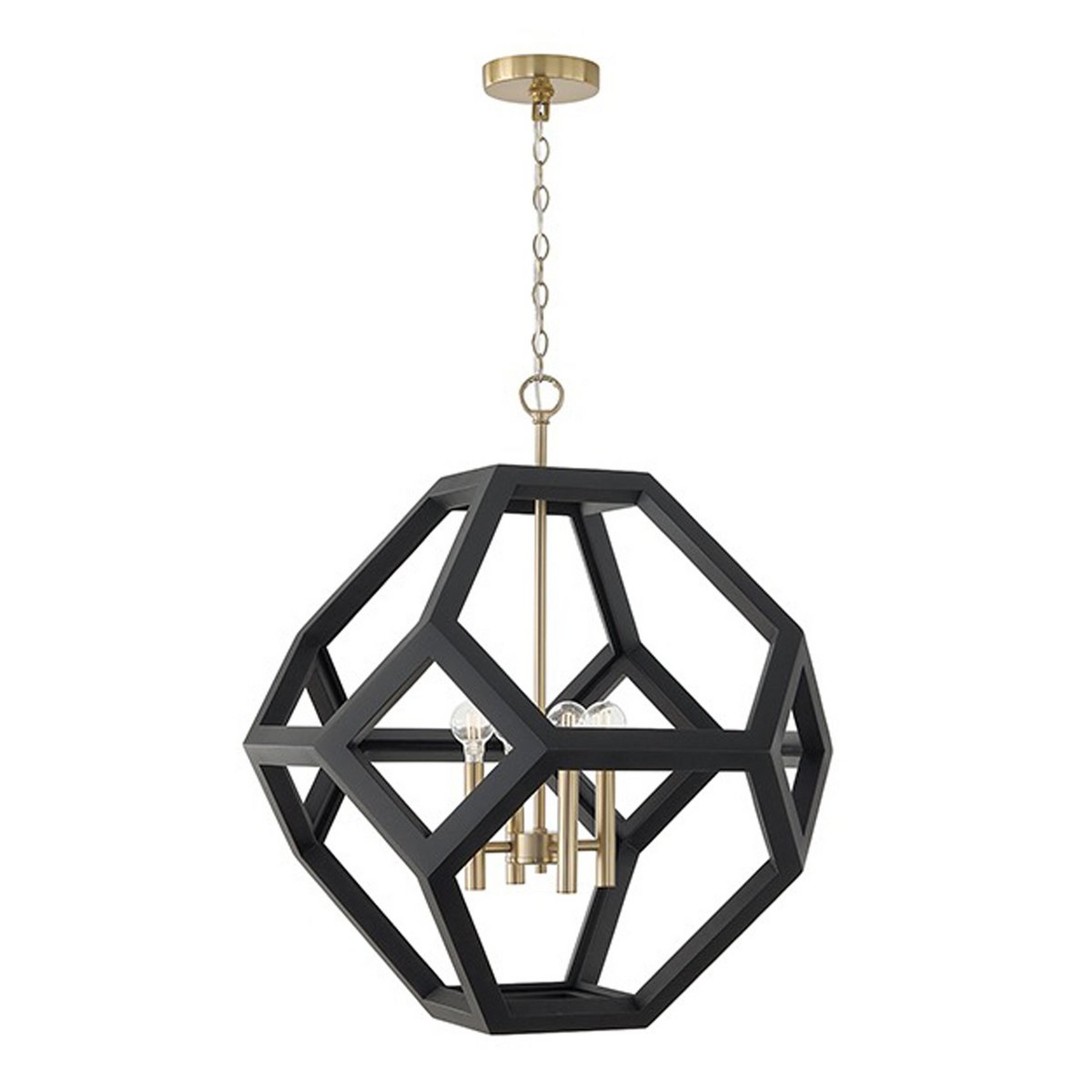 A Eduardo Lantern with Black / Brass color