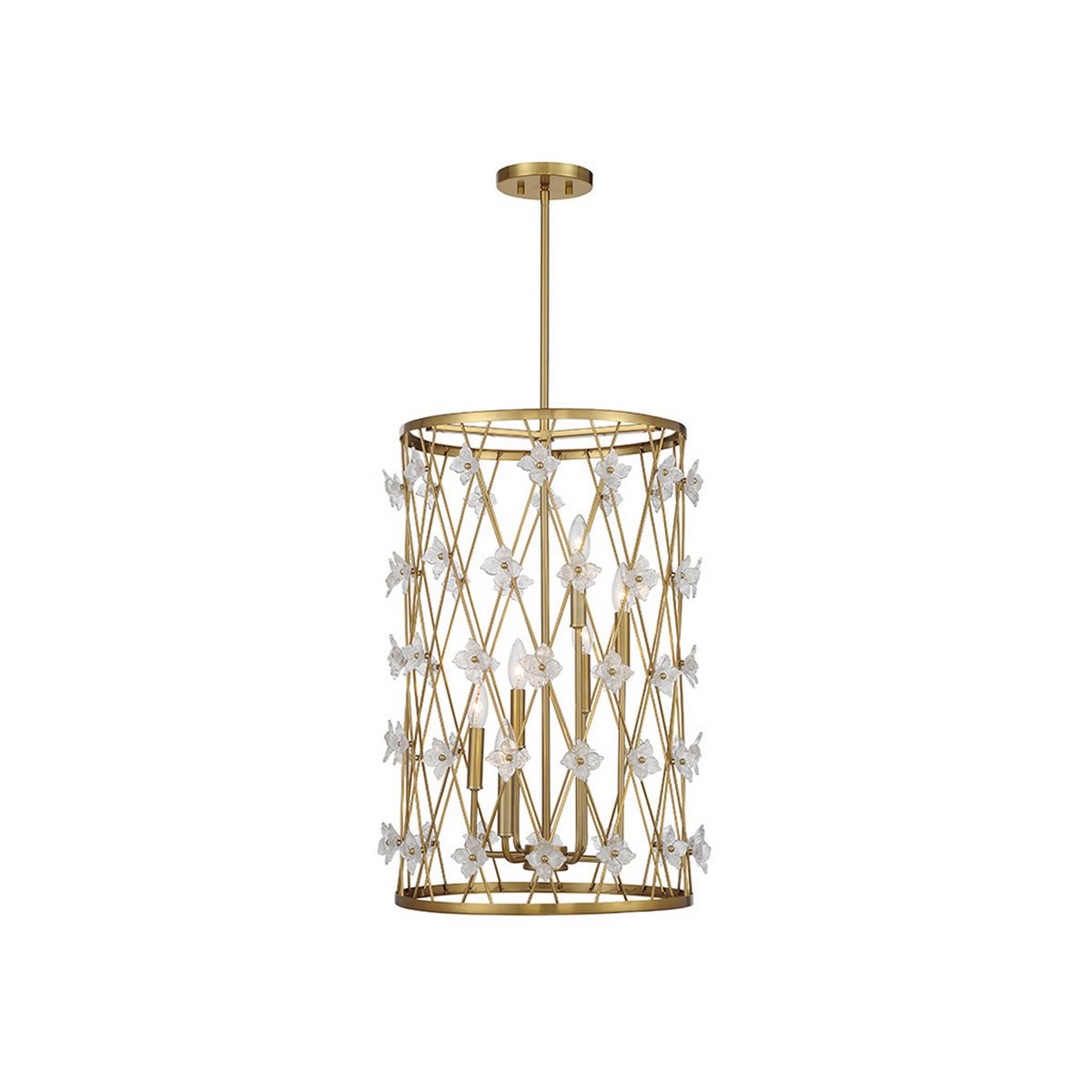 A Treillage Lantern with Brass / Clear Glass color