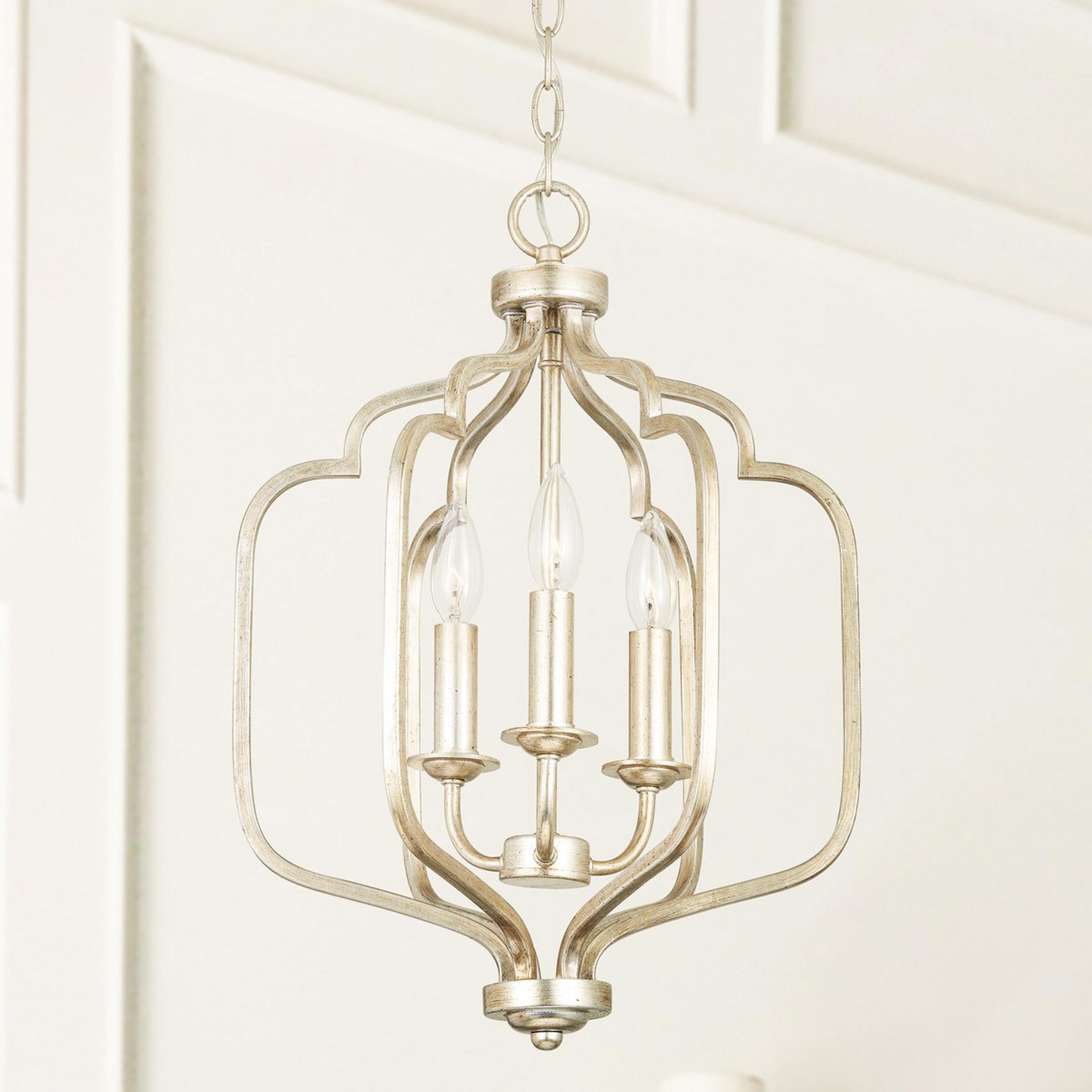 A Reinsley Lantern - 3 Light with Winter Gold color