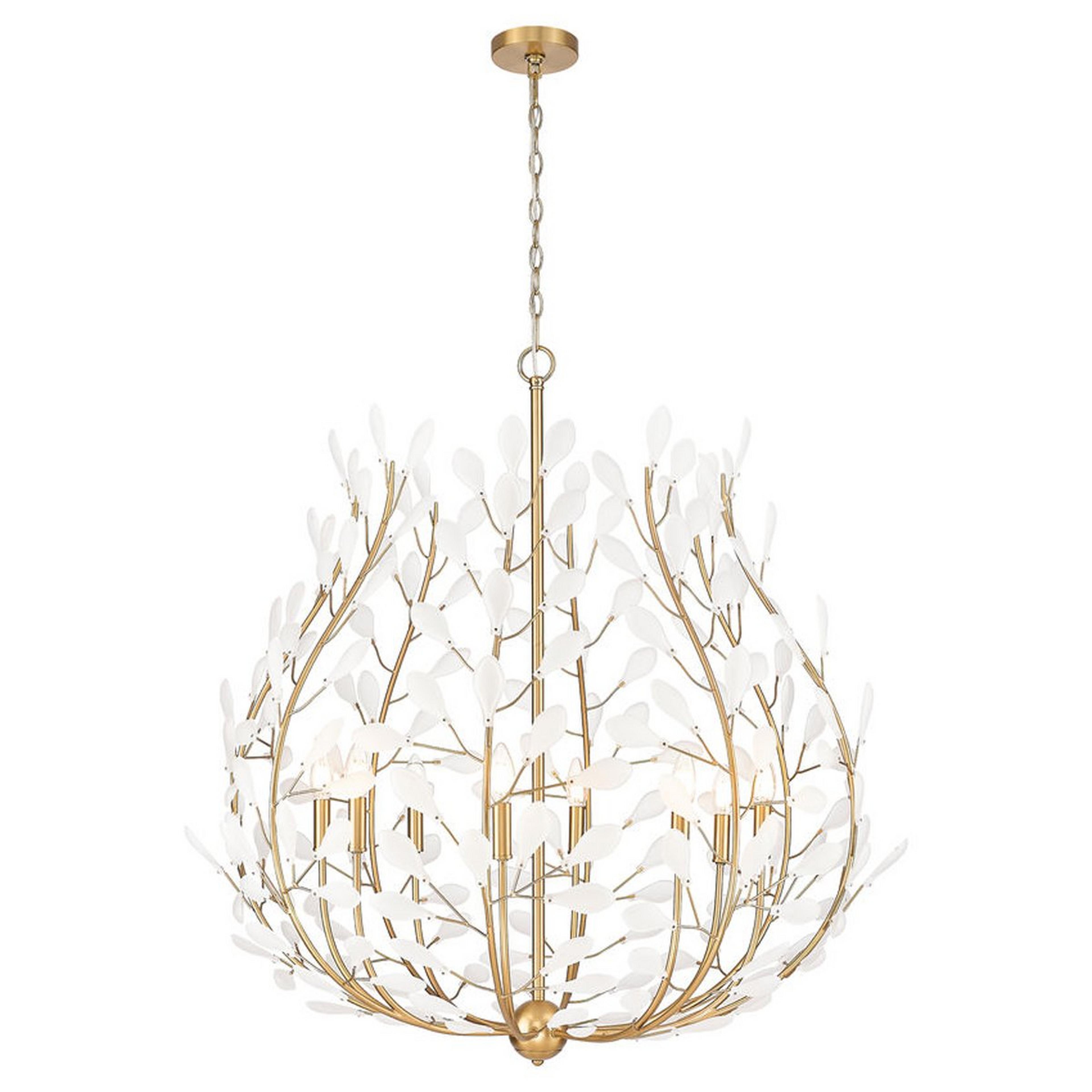 A Veyda Lantern - 8 Light with Gold / Opal Glass color