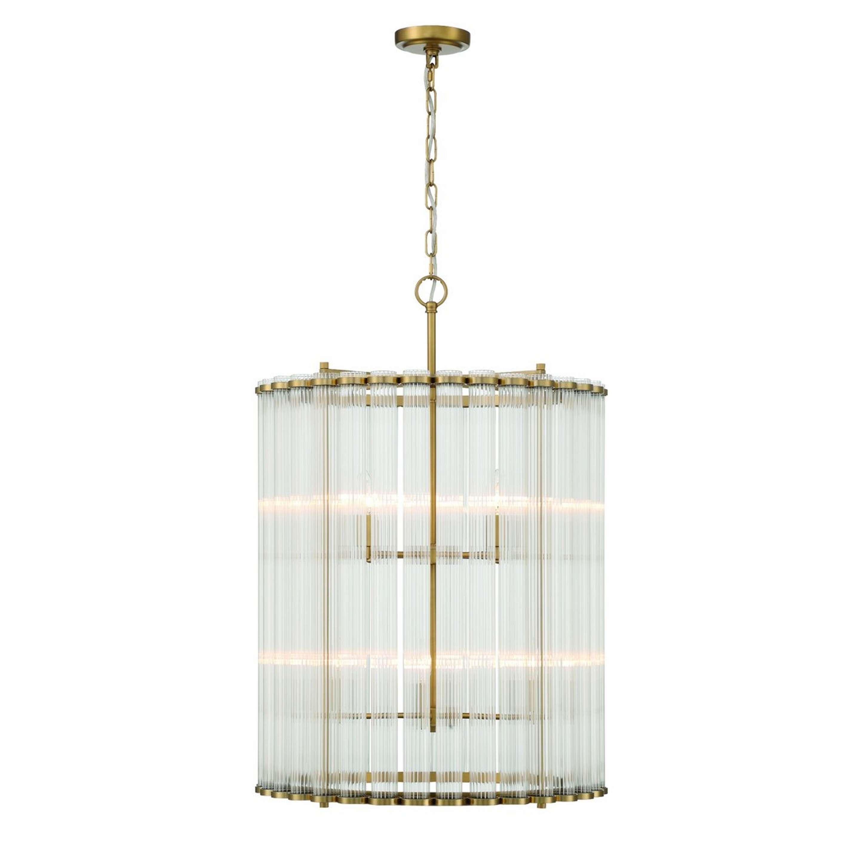 A Encomia Lantern with Gold / Clear Glass color
