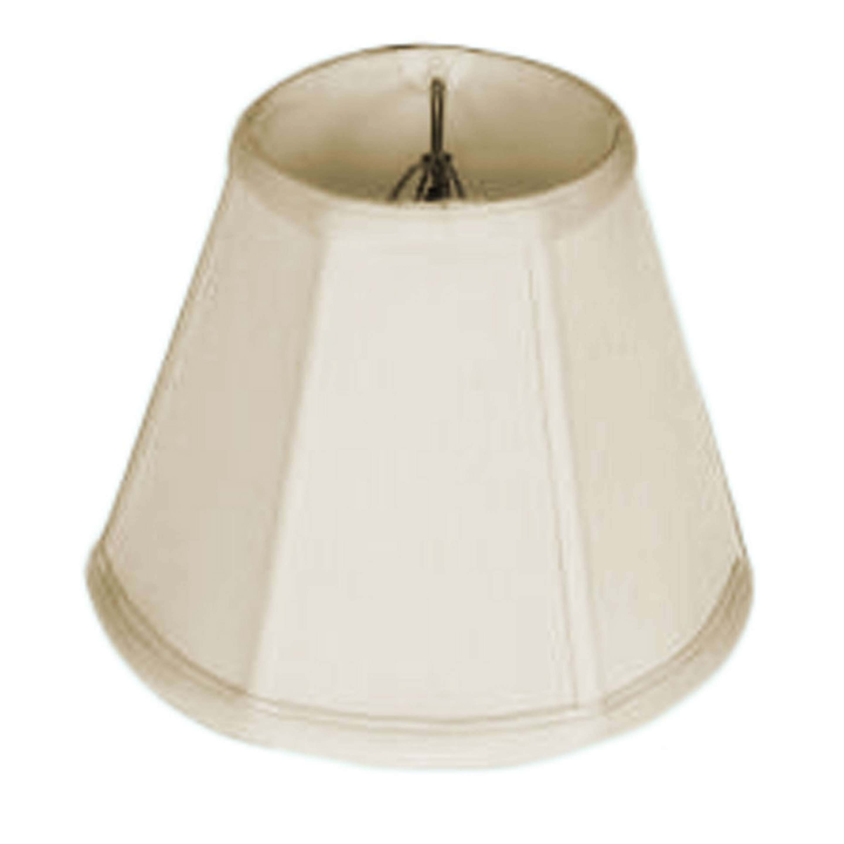 A 5" Empire Shantung Chandelier Shade with Eggshell color