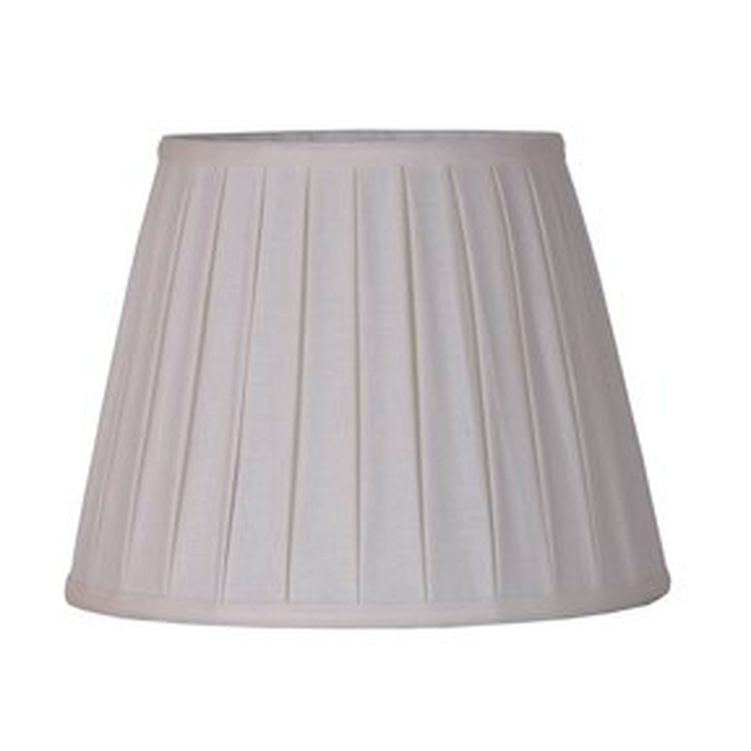 A 16" Pongee Silk Box Pleat Lamp Shade with Eggshell color