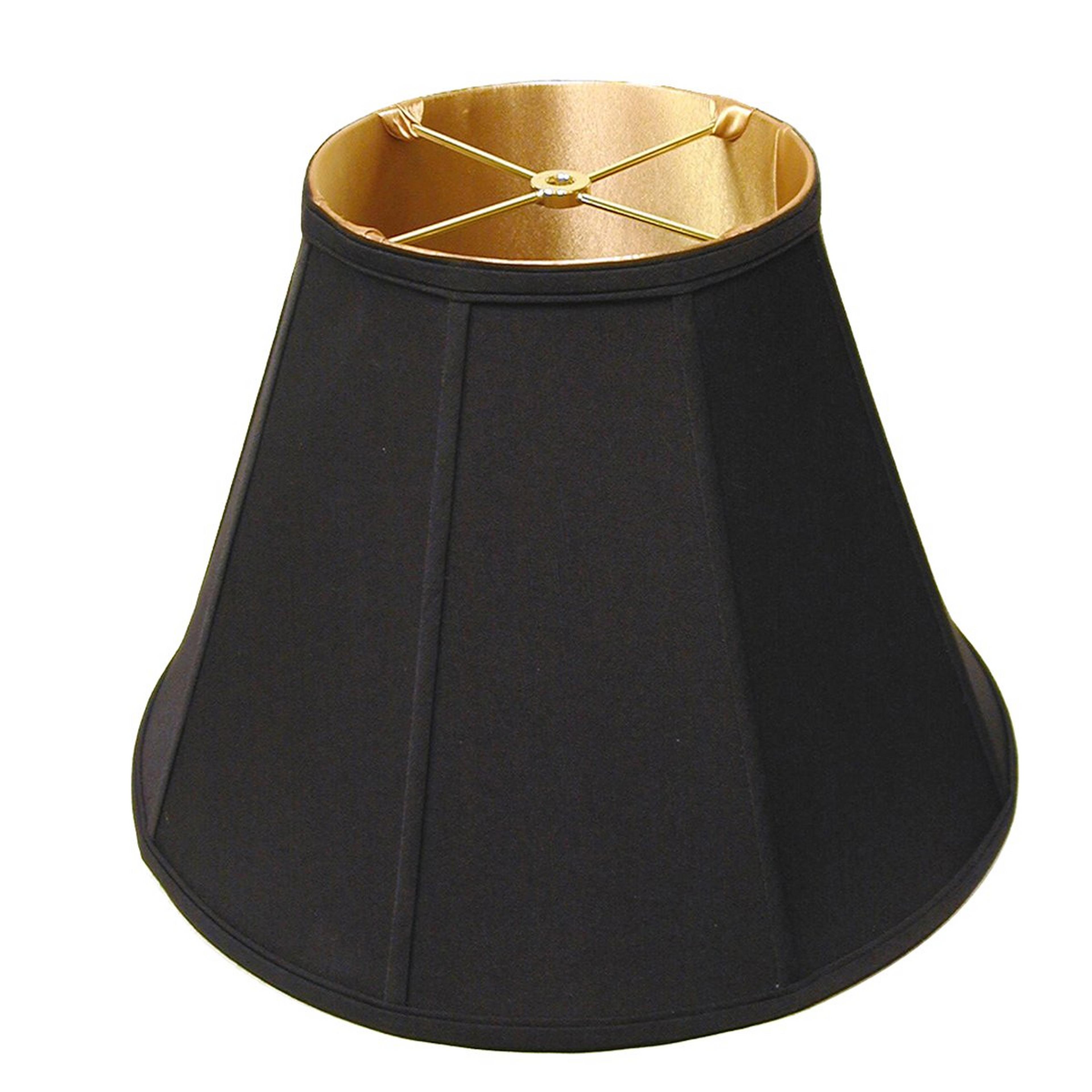 A 12" Swing Arm Lamp Shade with Black / Gold color