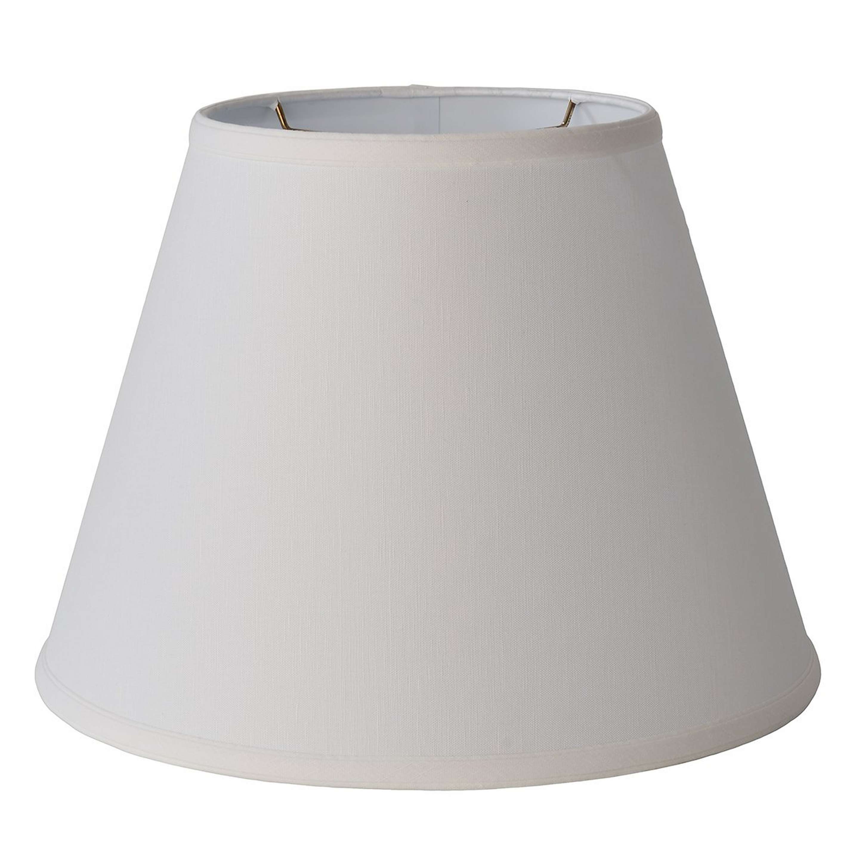 A 16" Linen Empire Table Lamp Shade with White color