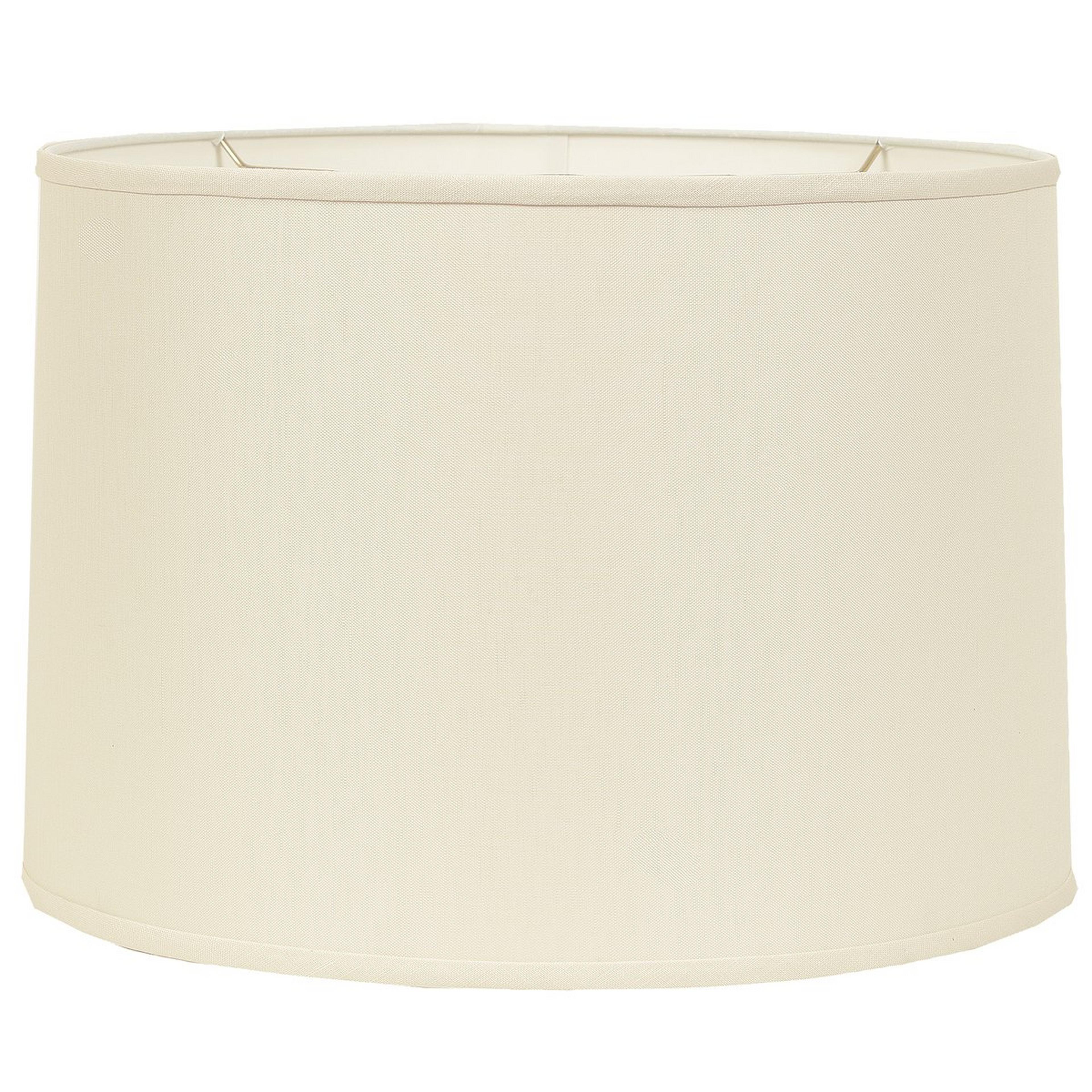 A 12" Belgian Linen Drum Shade with Cream Belgian Linen color
