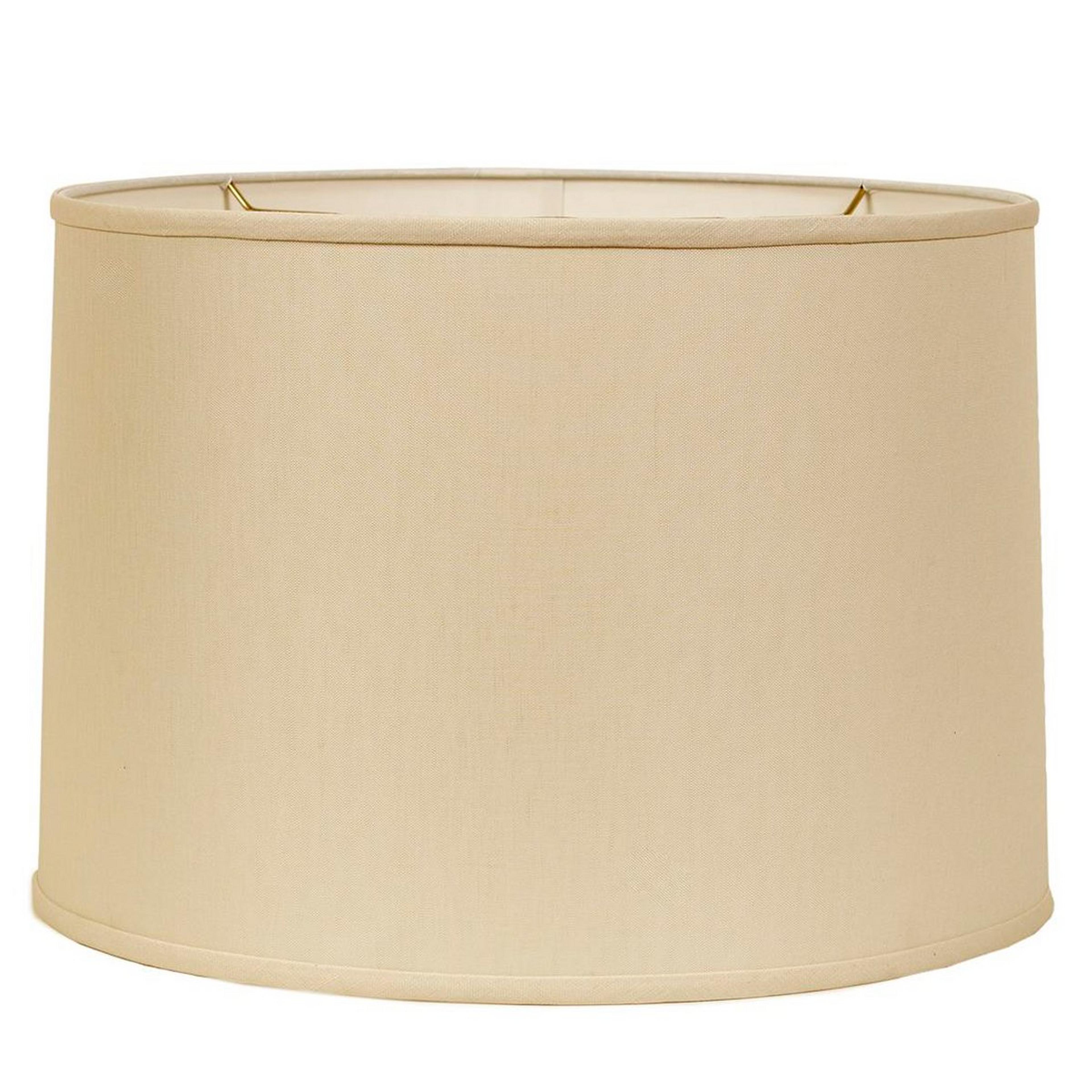 A 14" Belgian Linen Drum Shade with Beige Belgian Linen color