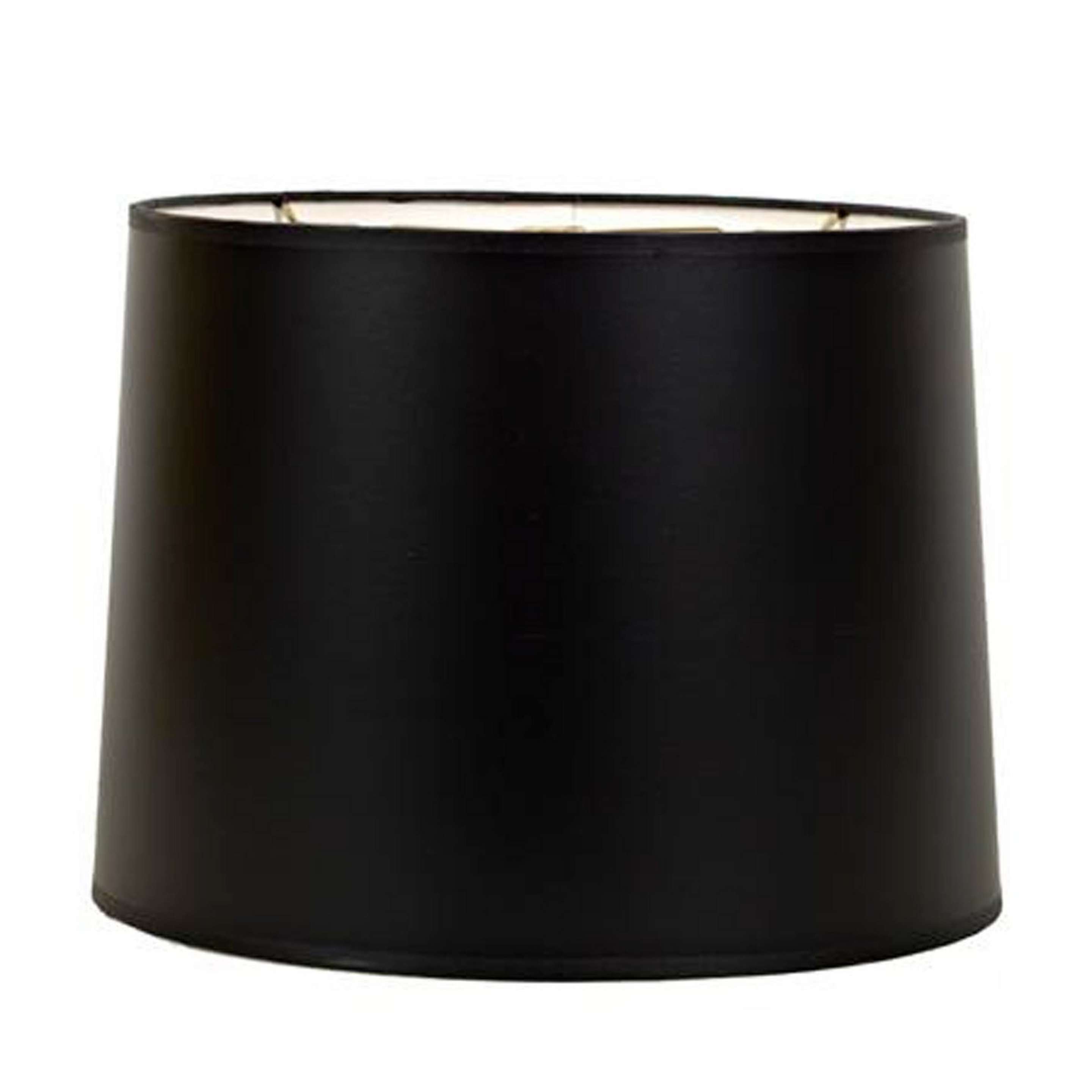 A 14" Paper Drum Lamp Shade with Black color
