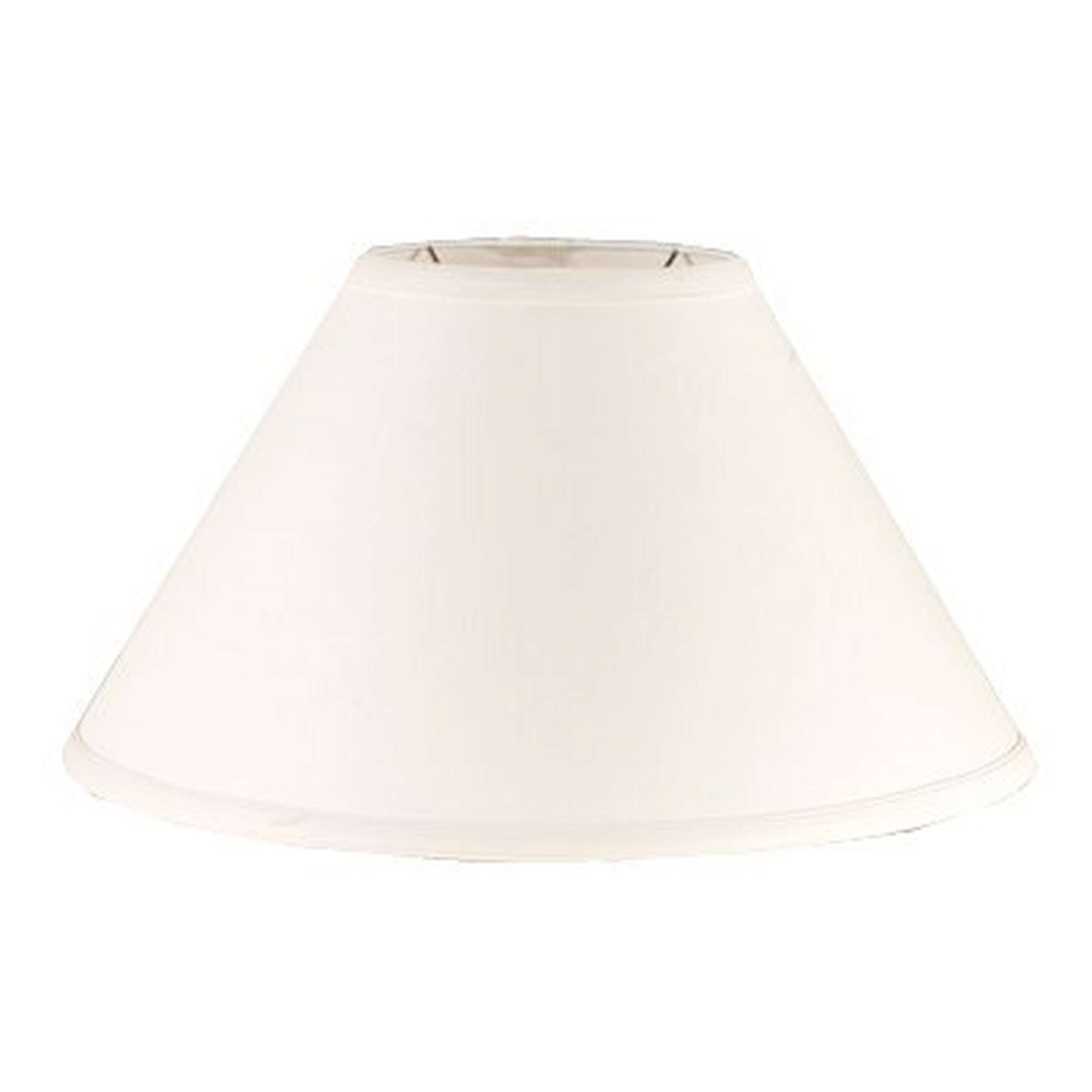 A 20" Belgian Linen Wide Tapered Shade with Cream Belgian Linen color