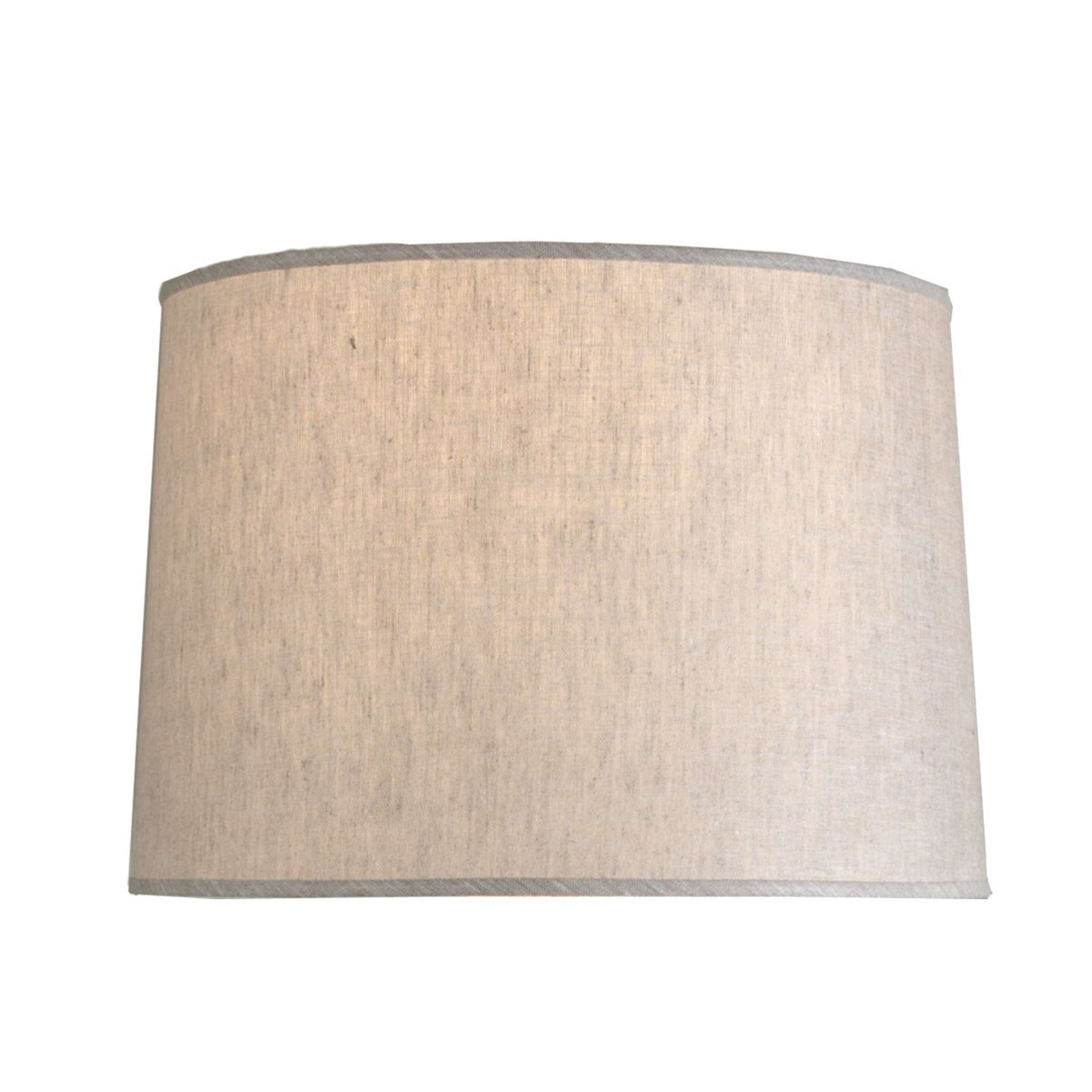 A 20" Fine Linen Drum Shade with Oatmeal color