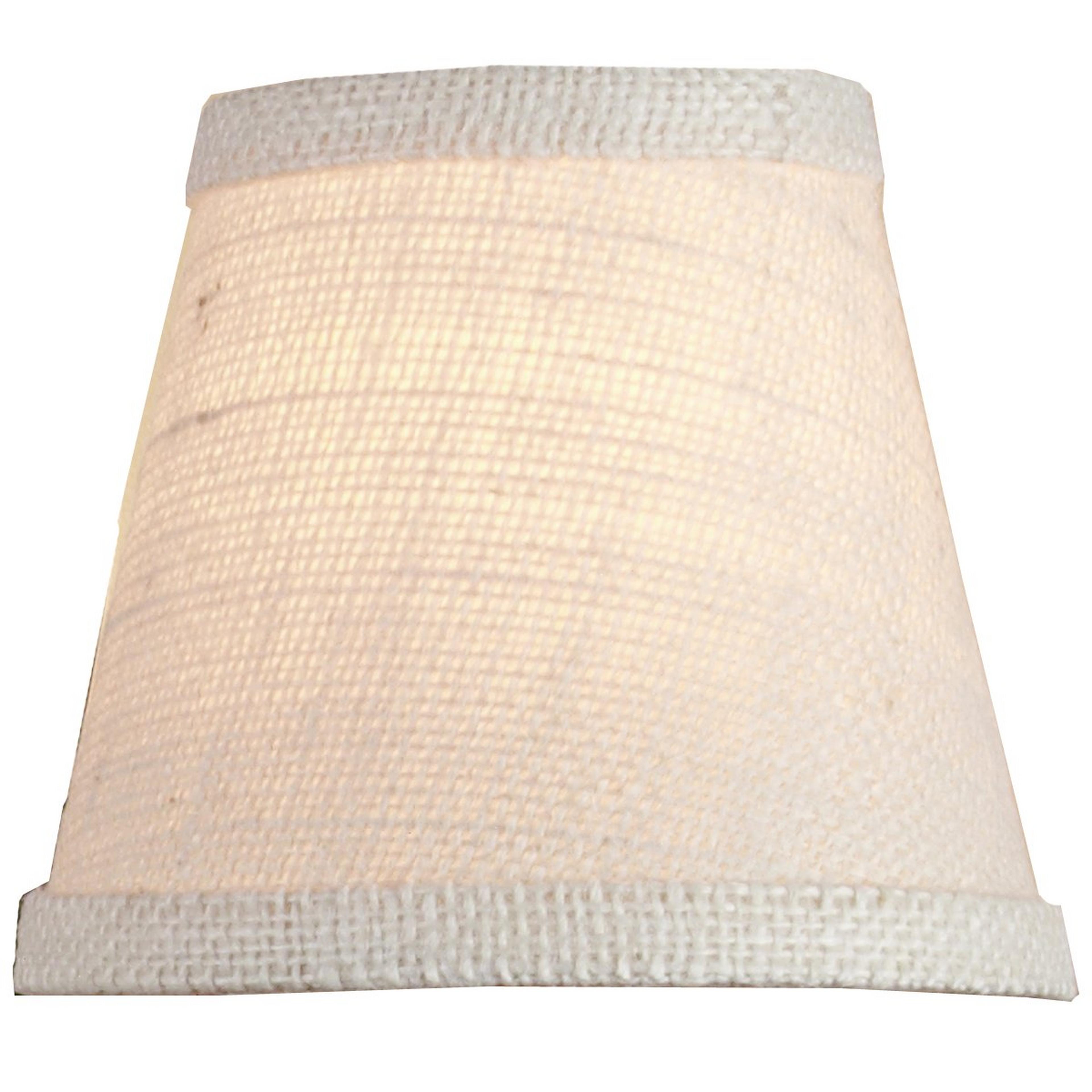 A 5" Burlap Empire Chandelier Shade with Cream color