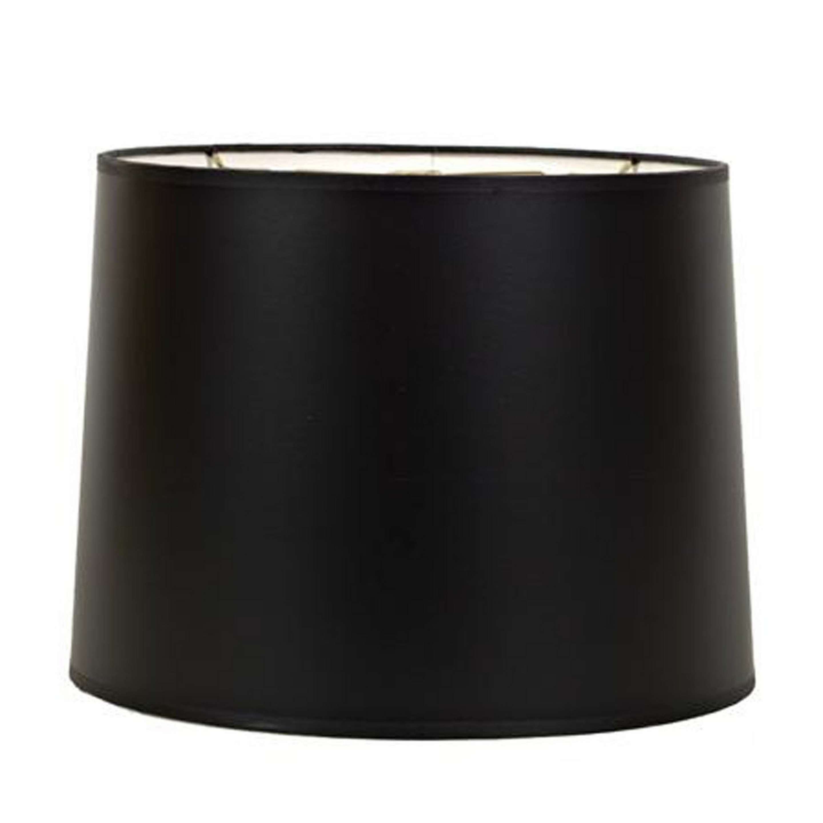 A 18" Black Paper New Drum Lamp Shade with Black color
