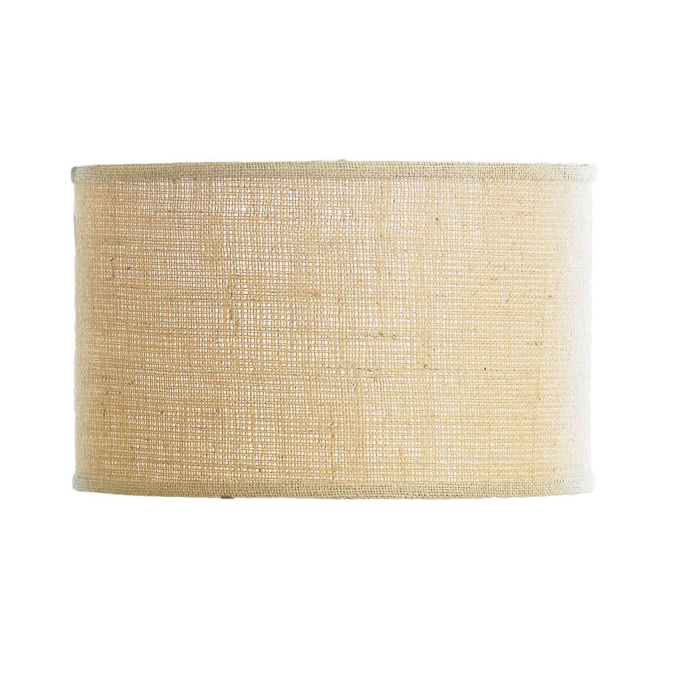 A 10" Burlap Drum Shade with Cream color