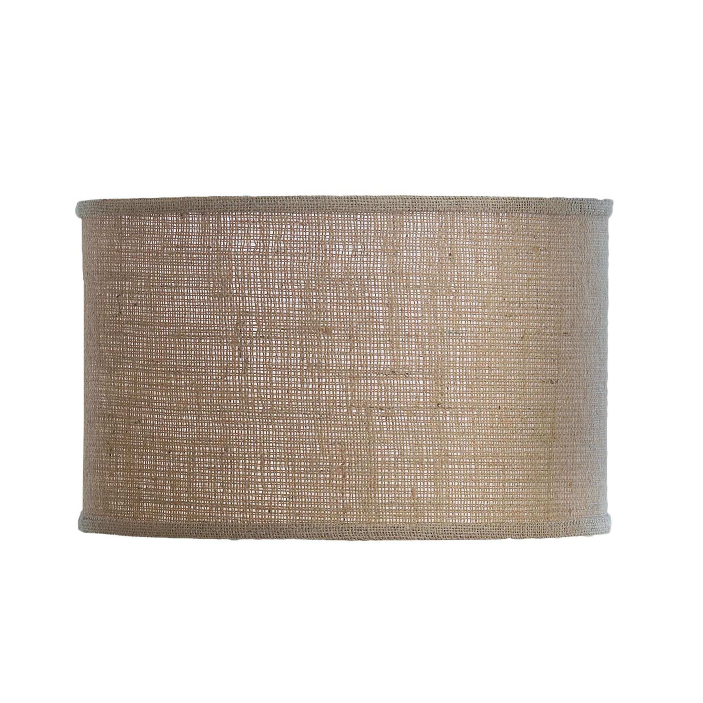 A 14" Burlap Drum Shade with Natural color