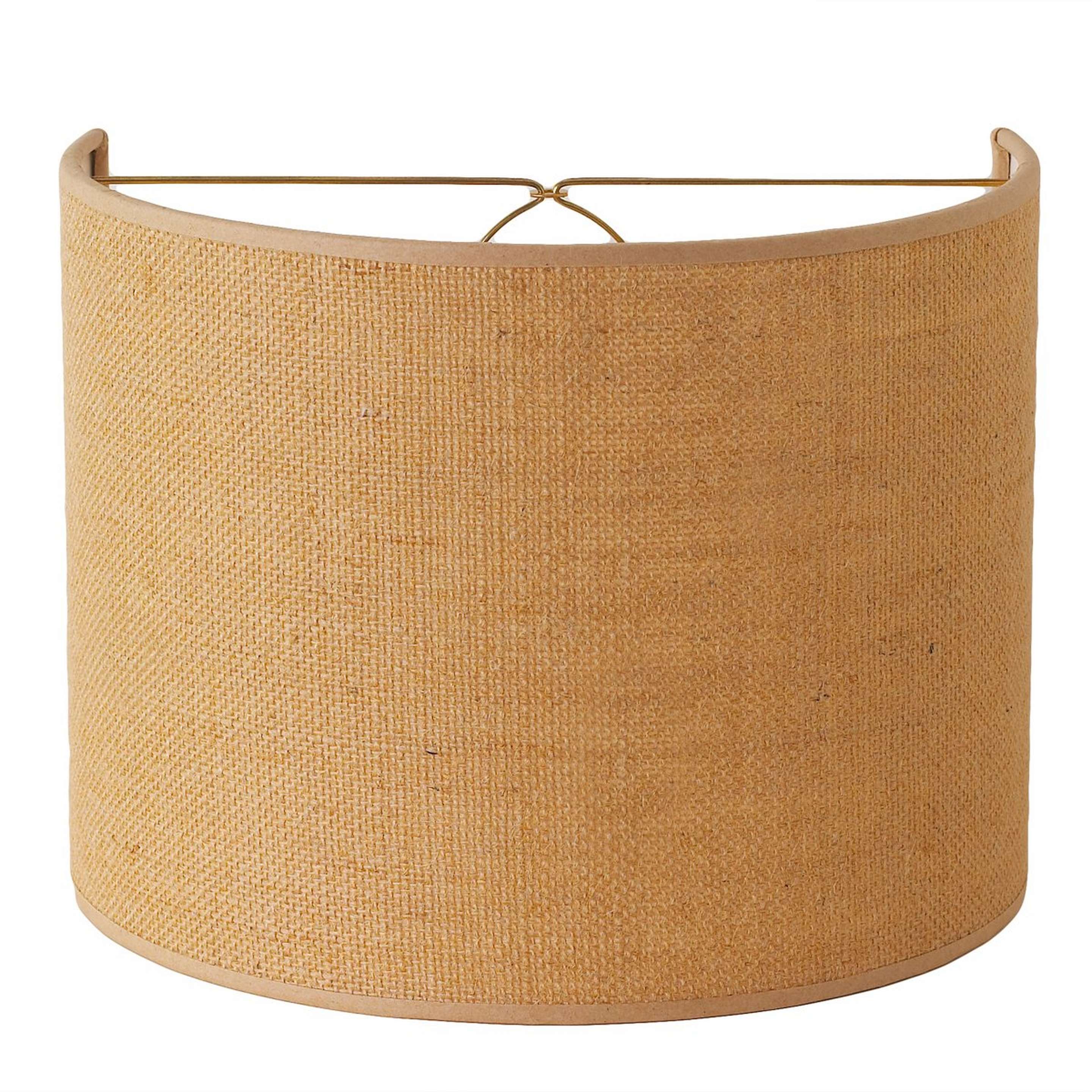 A 10" Burlap Shield Shade with Bulb Clip with Natural Burlap color