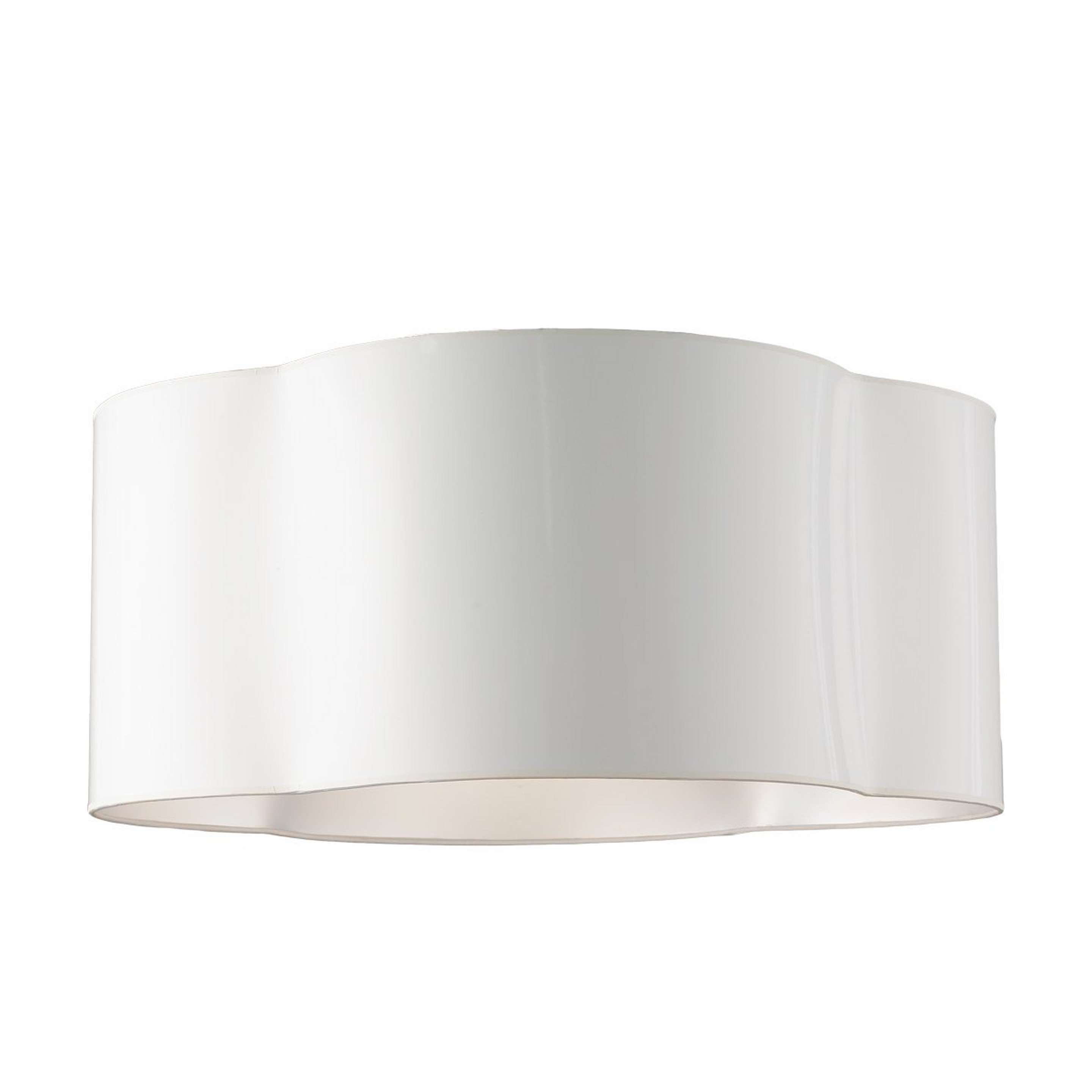 A 24" Quatrefoil Shade with White / Silver Lining color