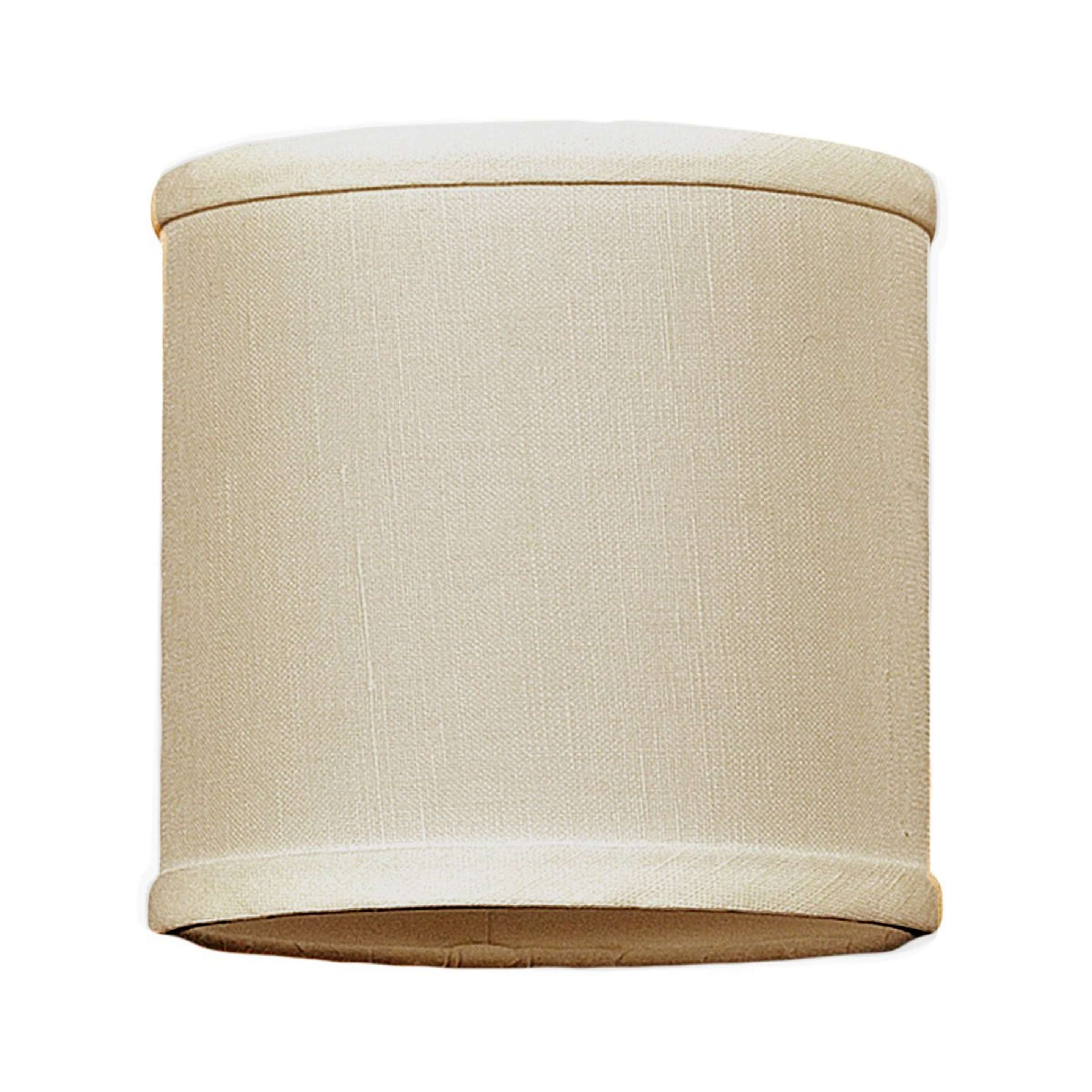 A 5" Euro Drum Linen Shade - 3 Colors with Beige Linen / Brass color