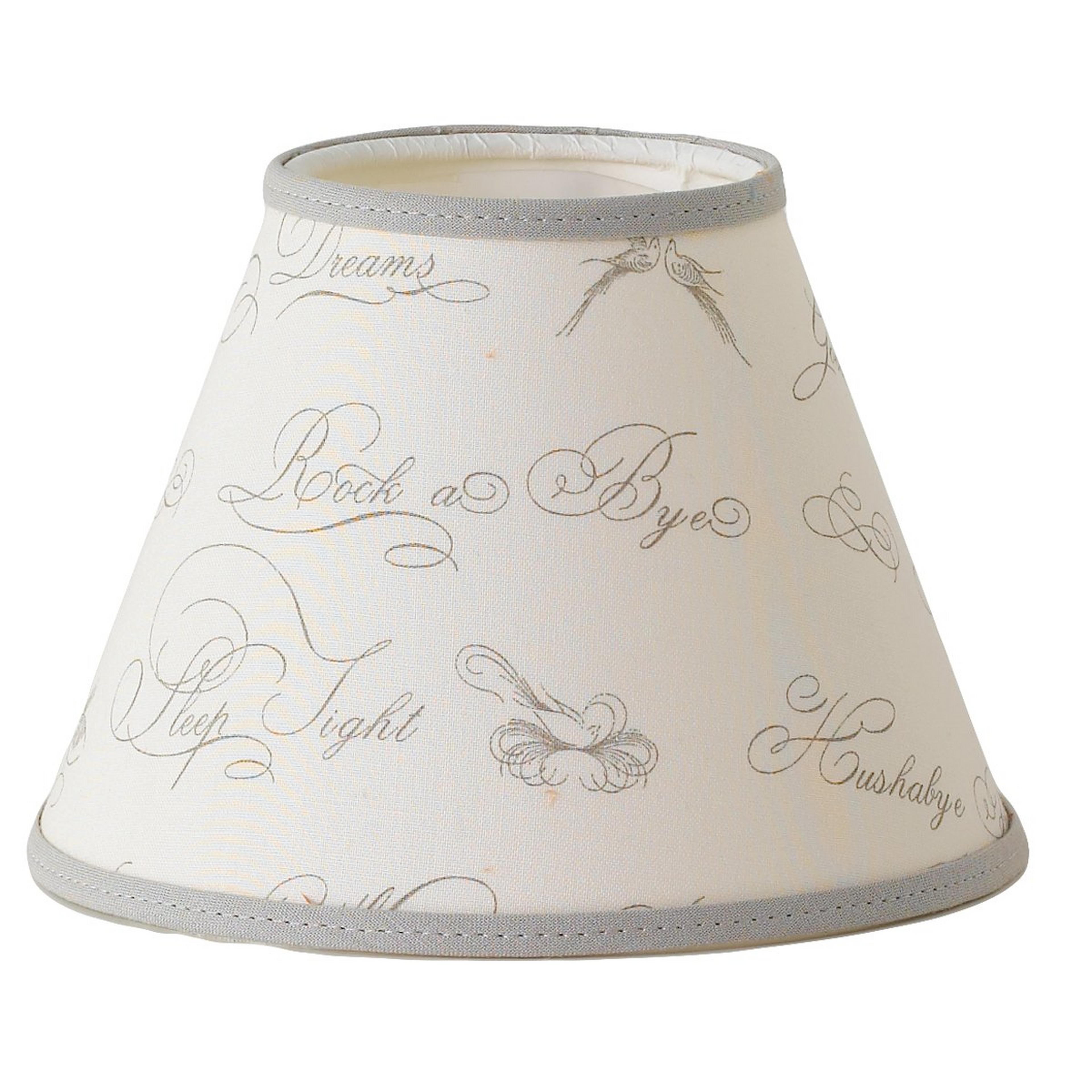 A 6" Rock-a-bye Baby Chandelier Shade with Cream with Grey color