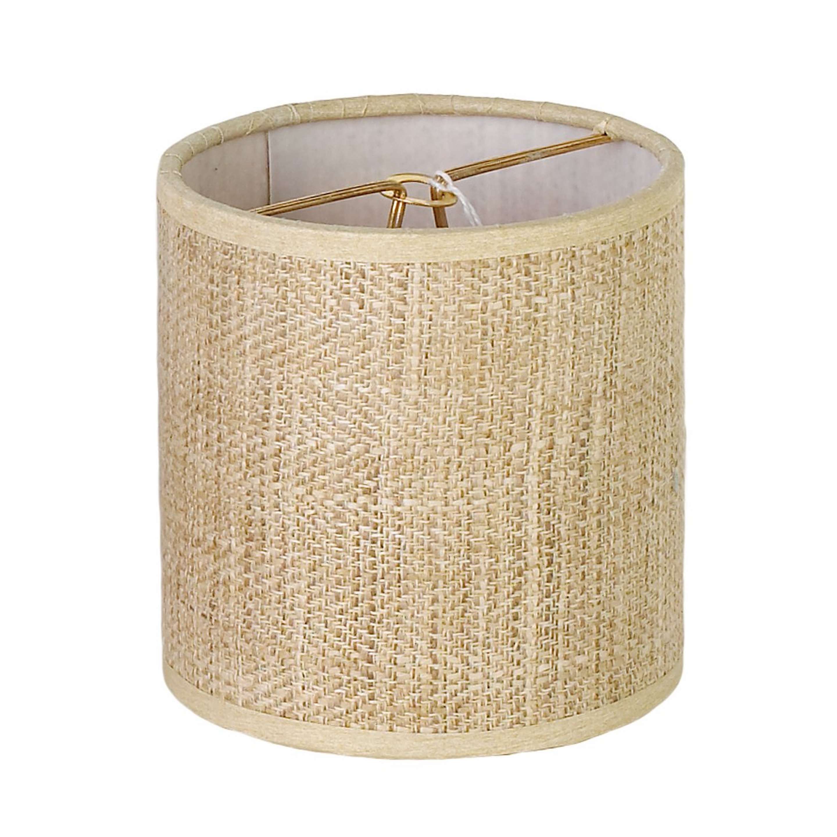A 4" Tweed Drum Chandelier Shade with Beige color