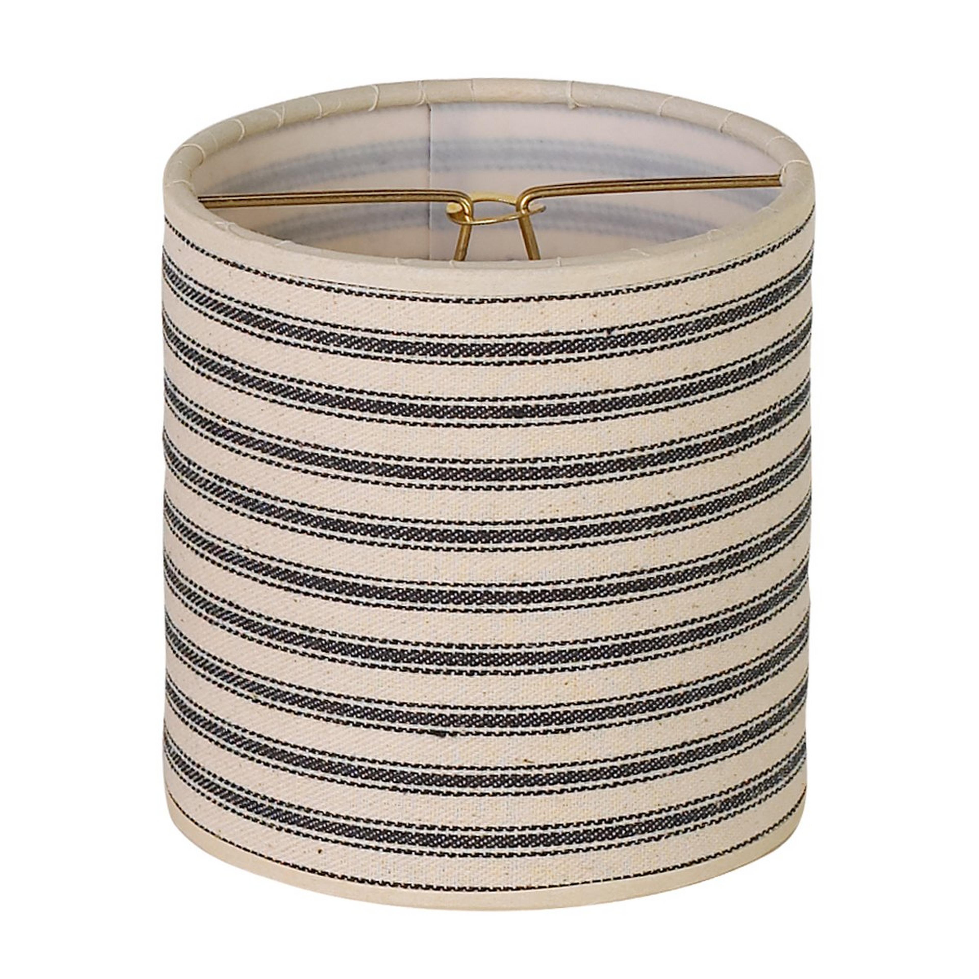 4" Horizontal Ticking Stripe Chandelier Shade