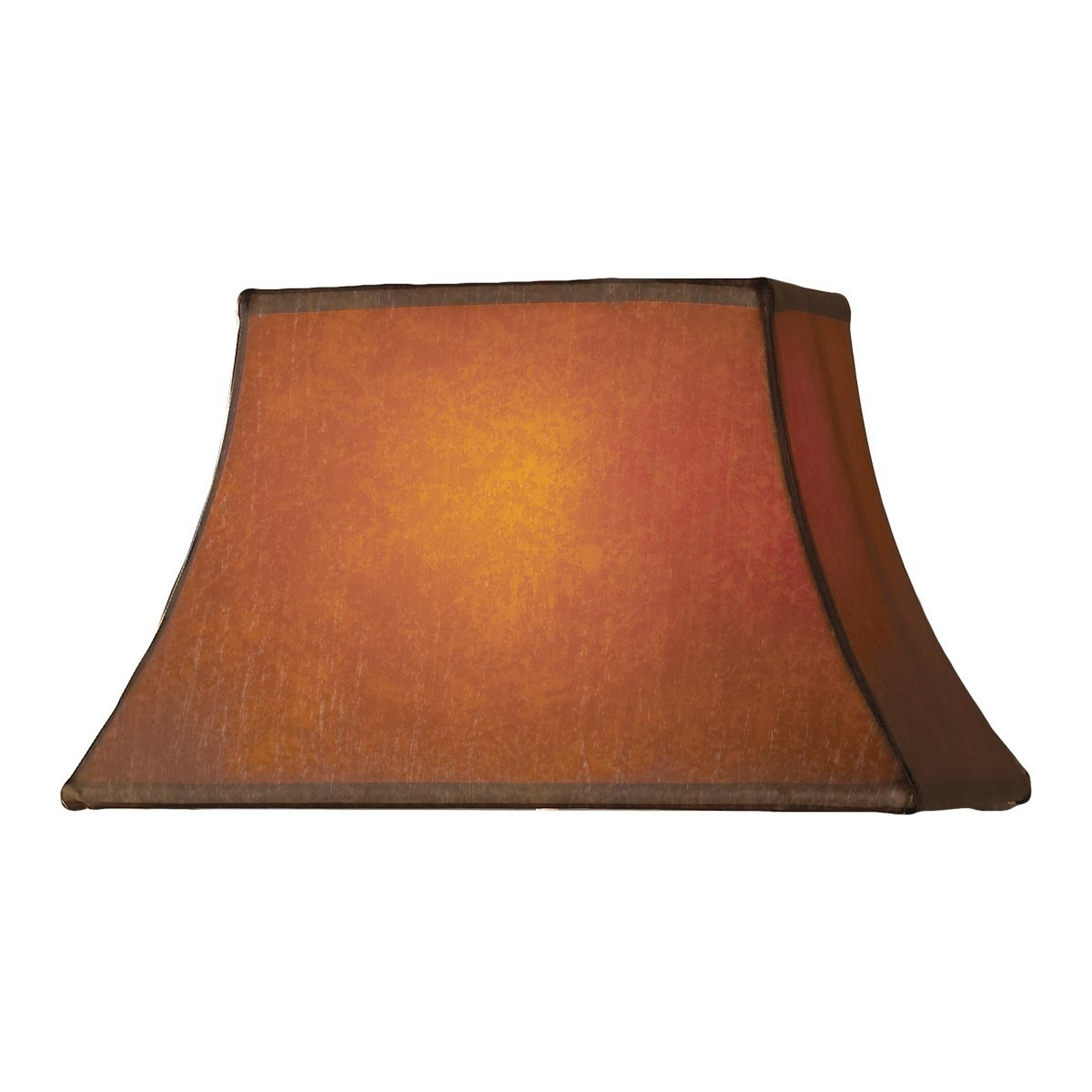 A 15" Rectangle Bell Faux Leather Lampshade with undefined color