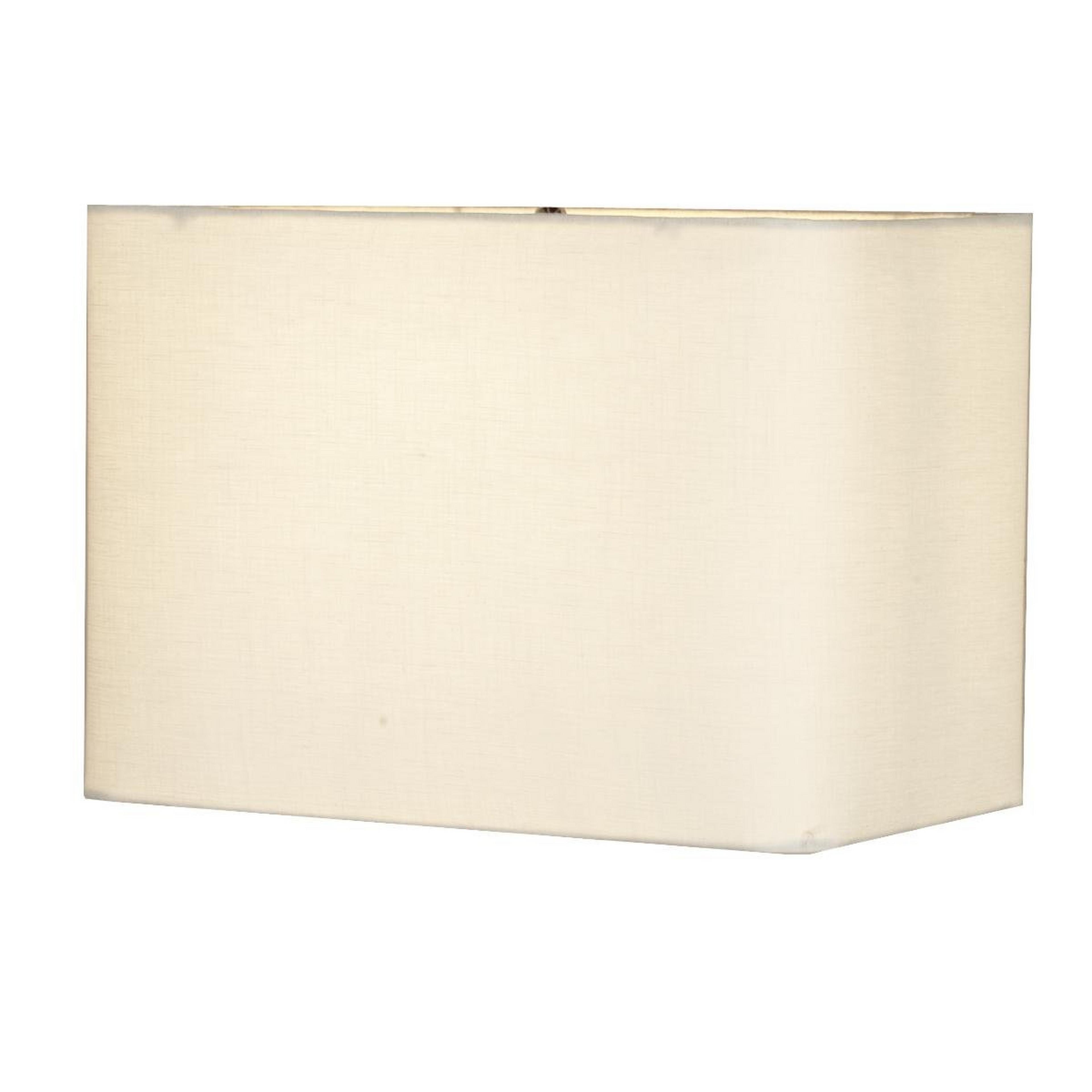 A 18" Round Corner Rectangular Linen Shade with White color