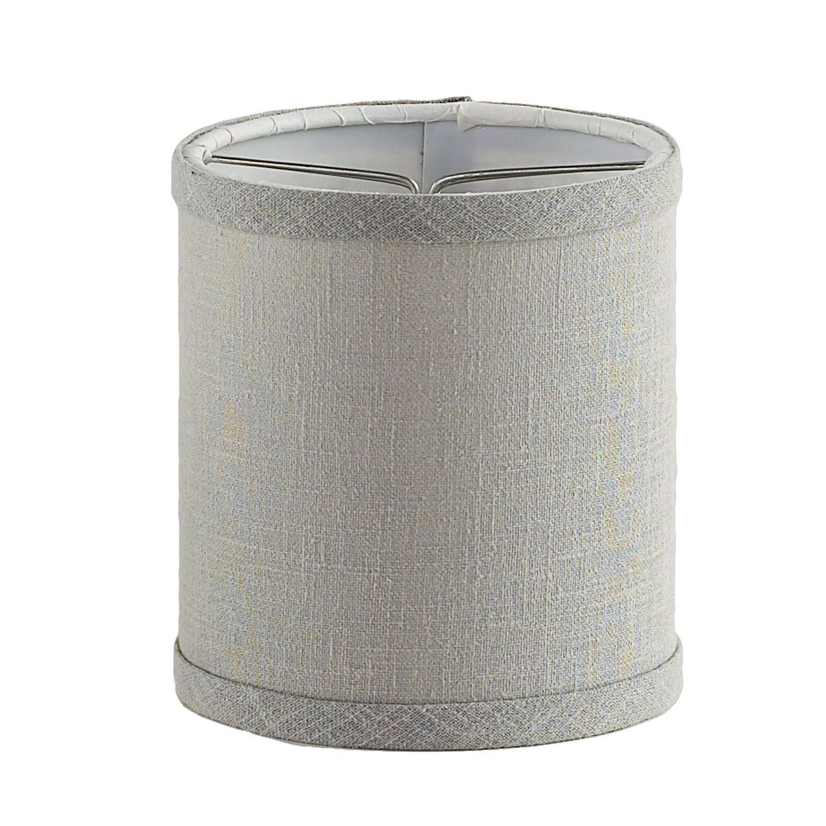 A 4" Linen Drum Chandelier Shade with Gray color