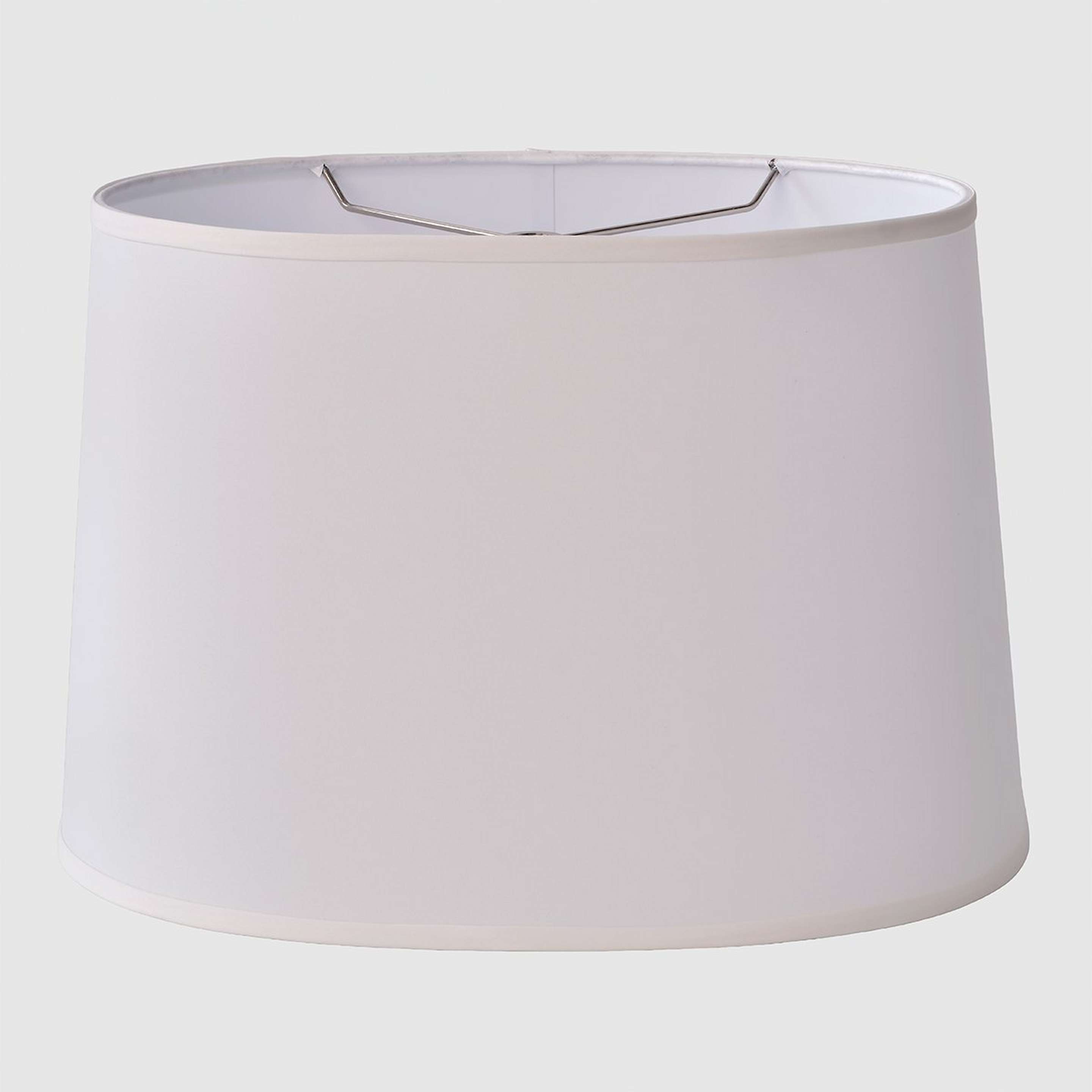 A 16" Oval Drum Lampshade with Cream color