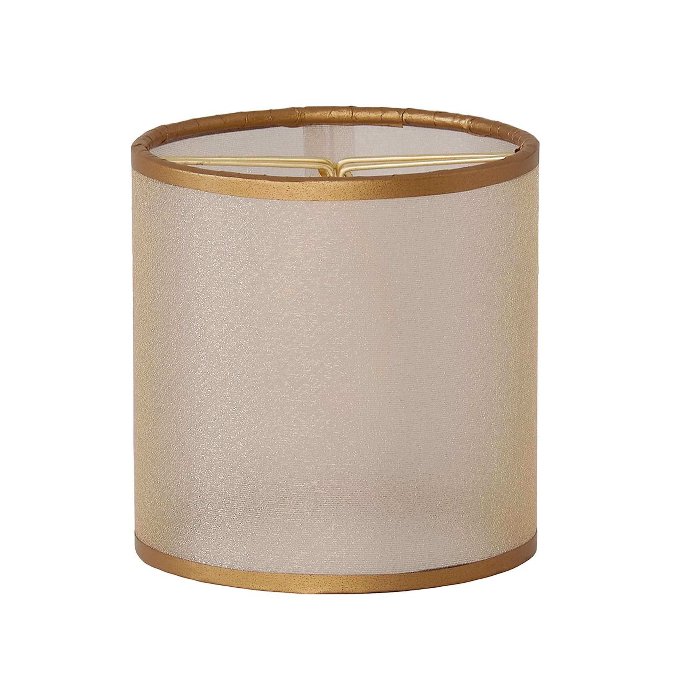 A 4" Organza Drum Chandelier Shade with Gold color