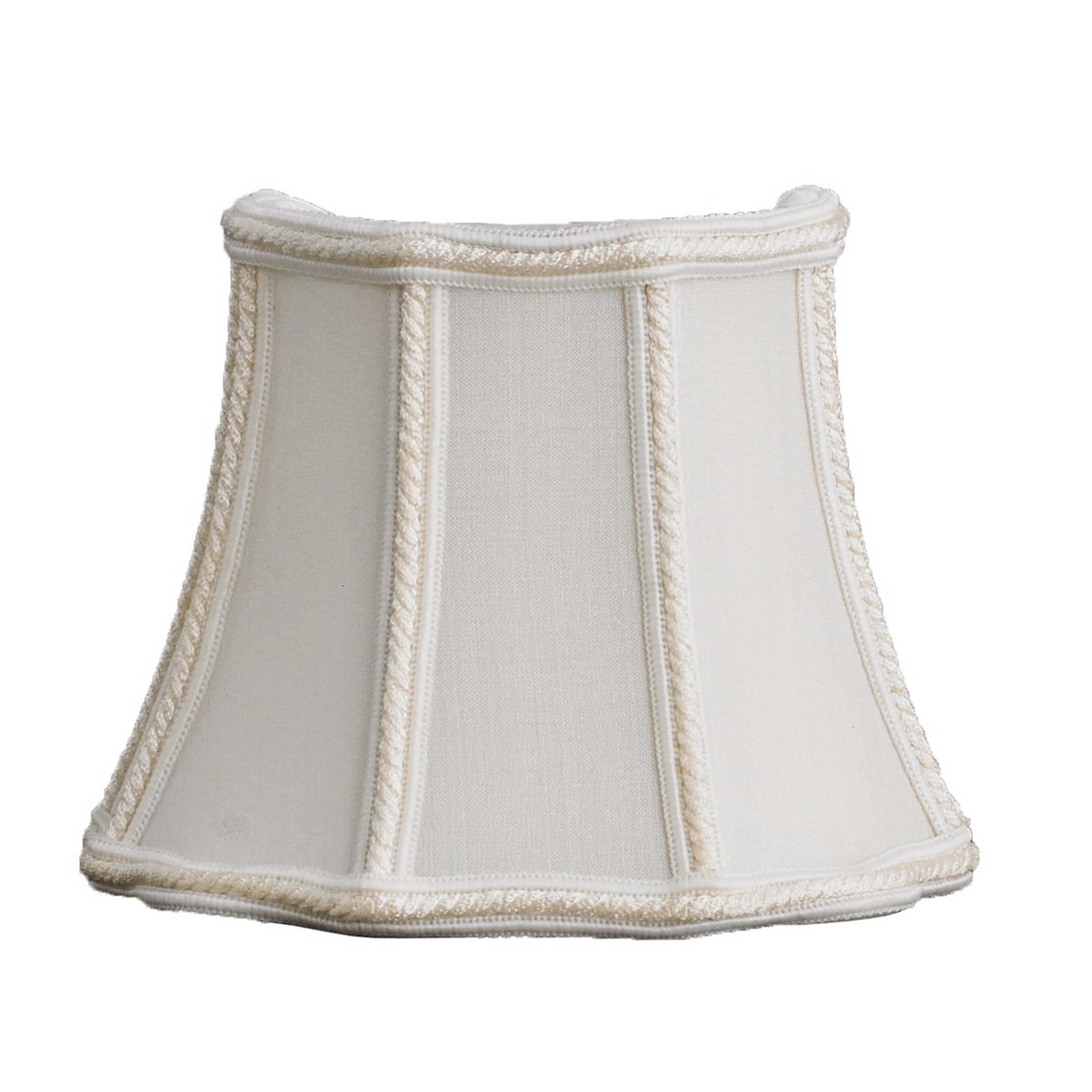 A 5" Fancy French Shield Chandelier Shade with Cream color