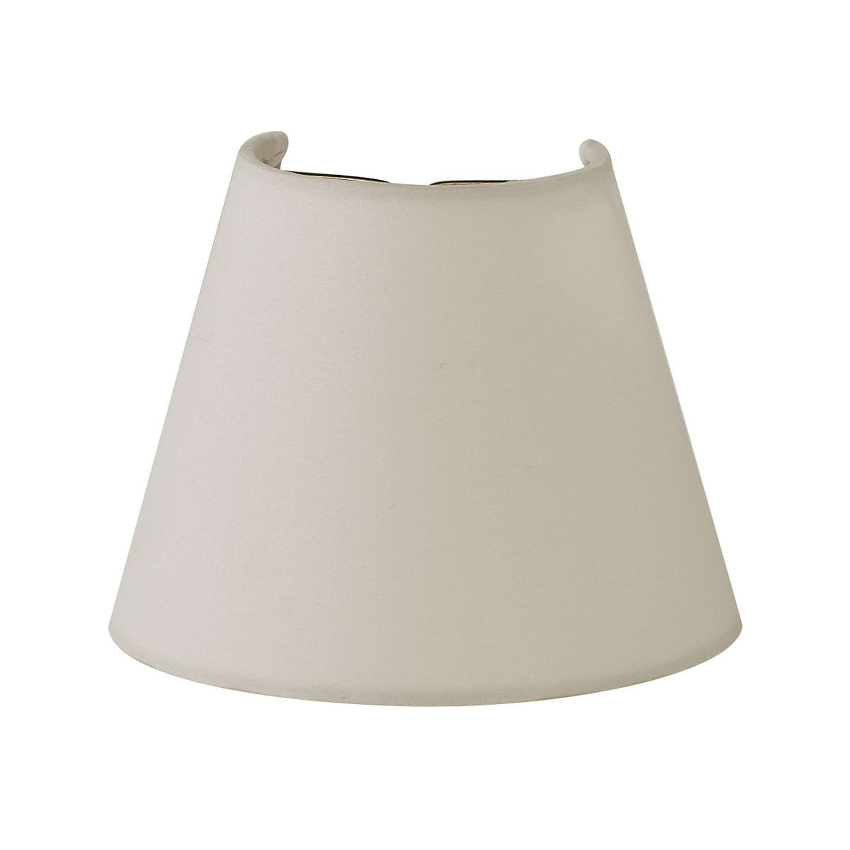 A 5.5" Rolled Edge Modern Shield Chandelier Shade with Cream color
