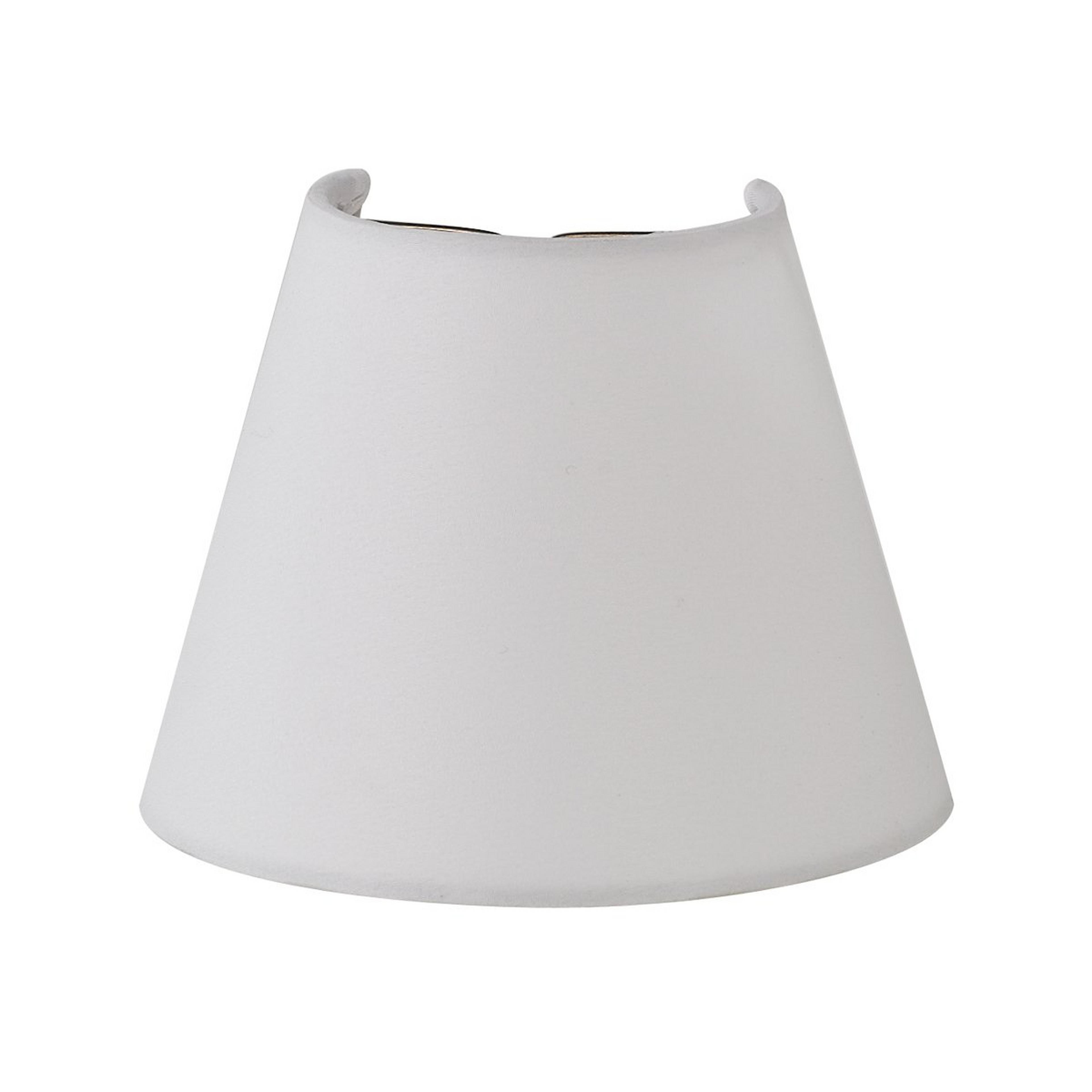 A 5.5" Rolled Edge Modern Shield Chandelier Shade with White color
