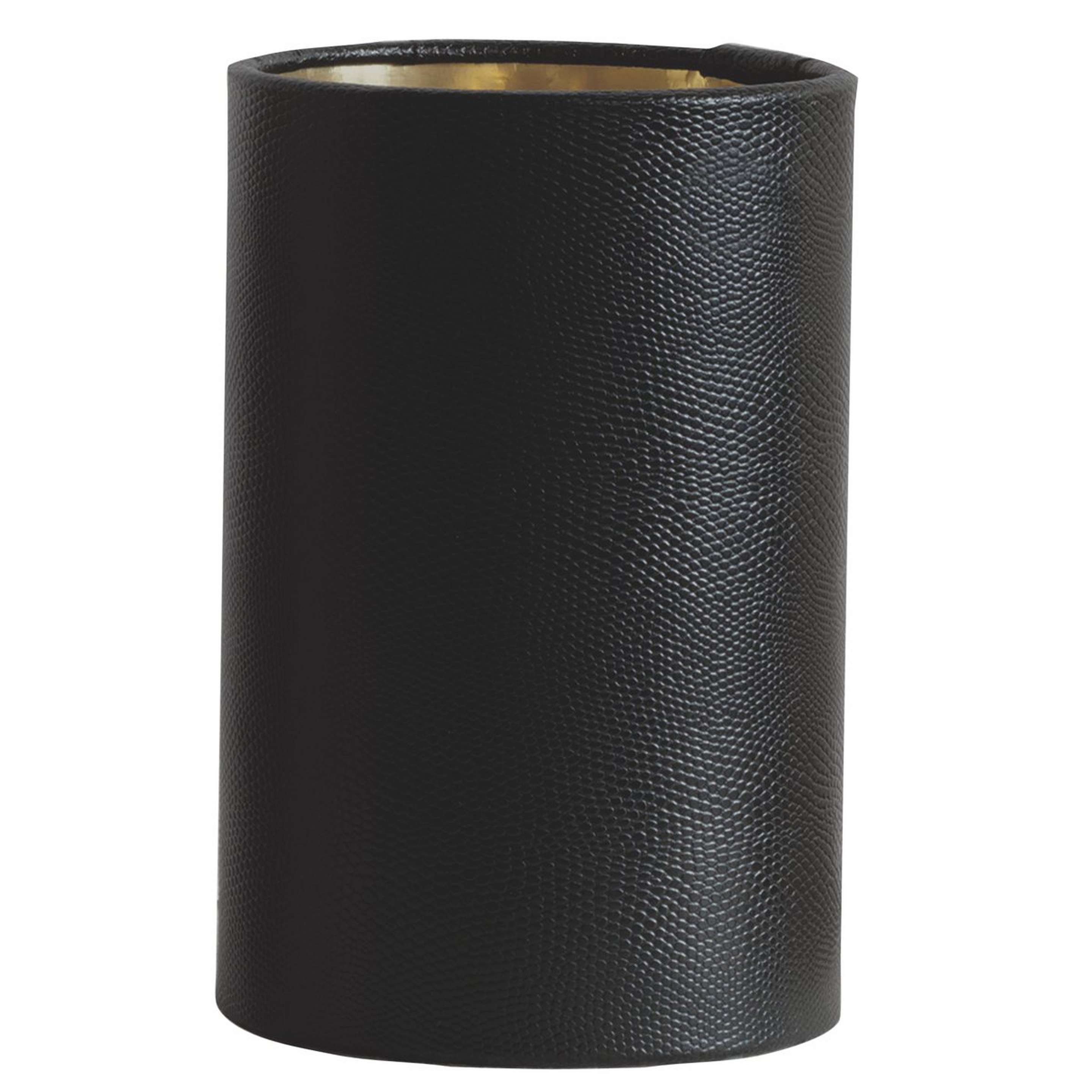 A 4.5" Textured Cylinder Chandelier Shade with Black / Gold Lining color