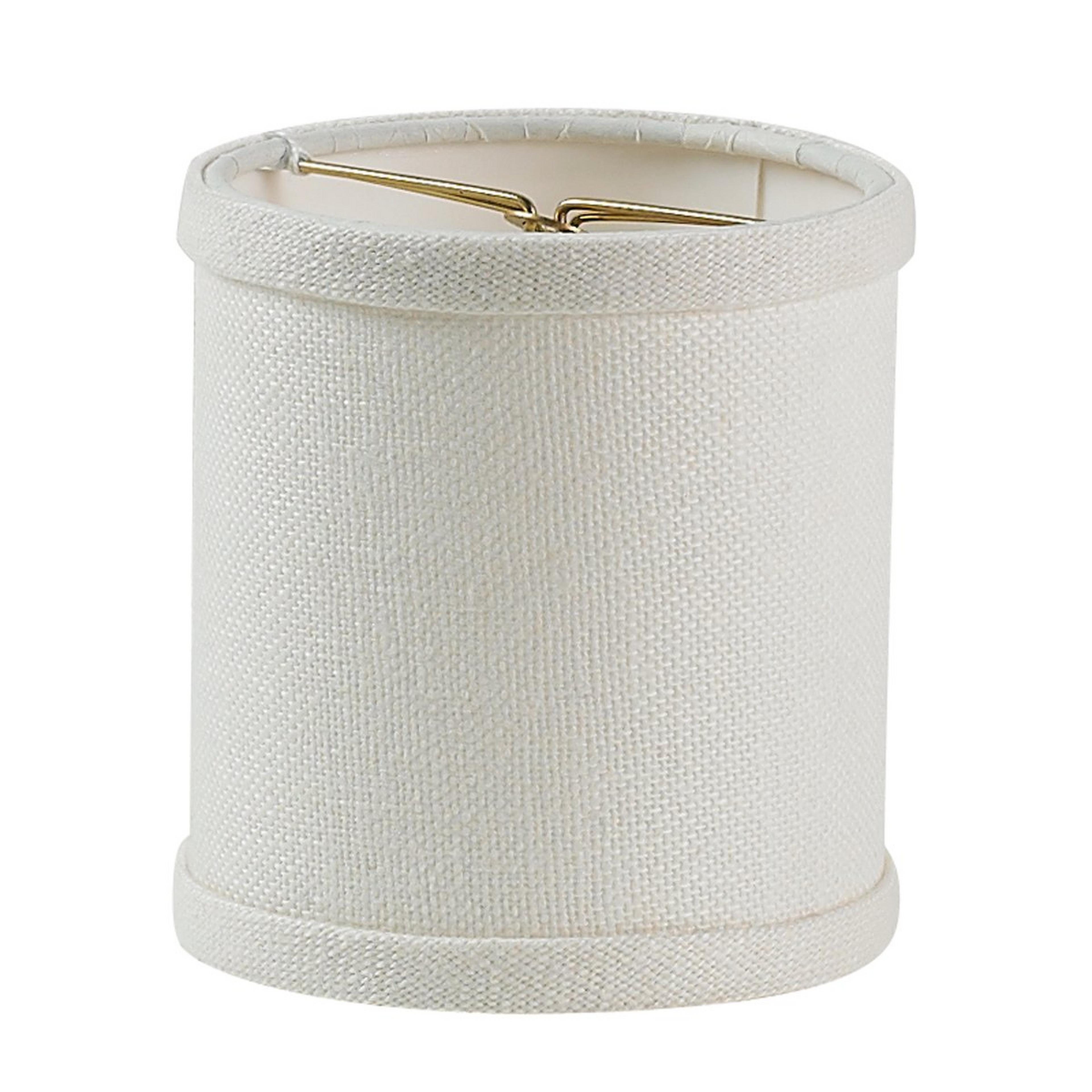 A 4" Linen Drum Chandelier Shade with Creamy White color
