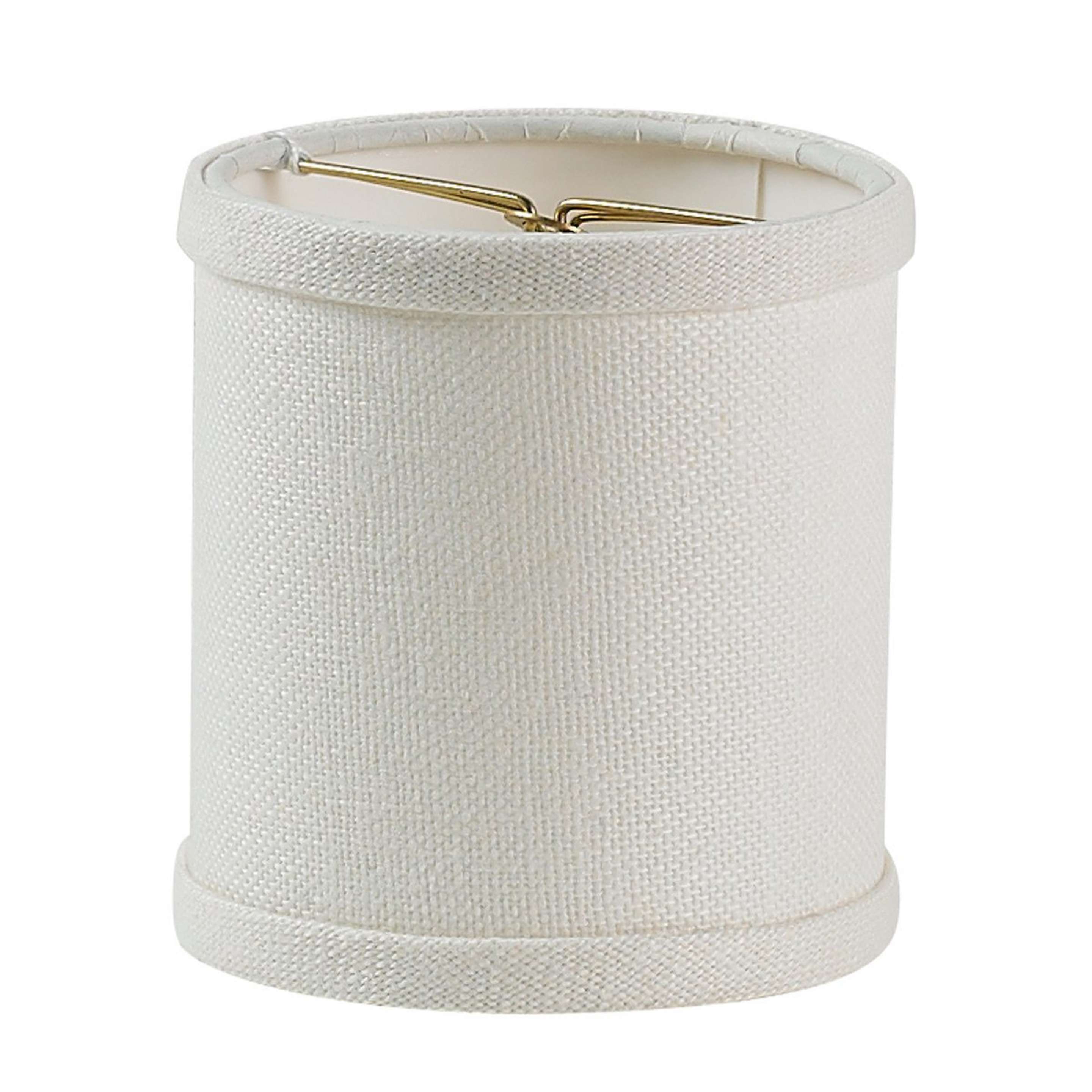 A 4" Linen Drum Chandelier Shade with Creamy White color